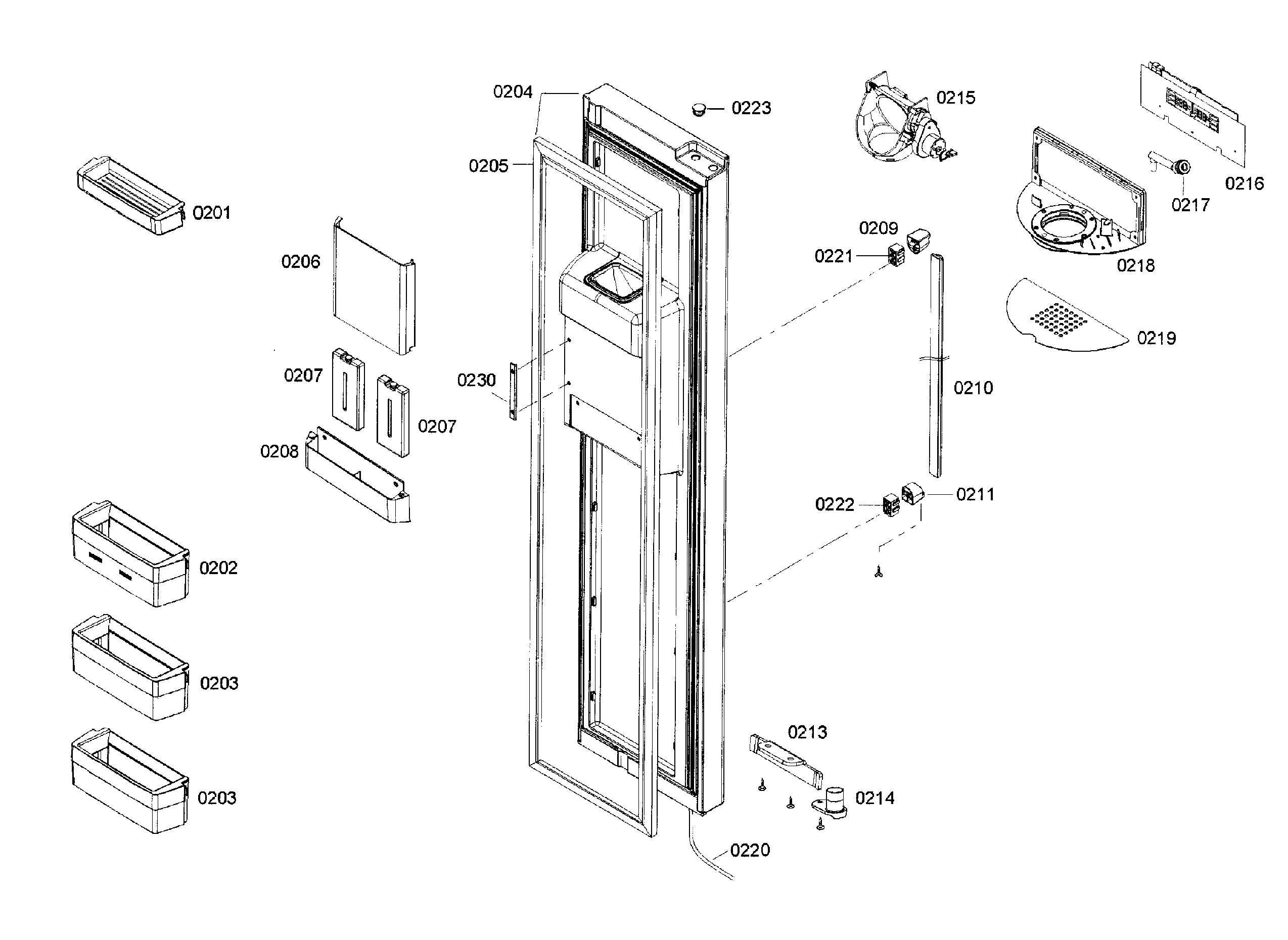 Bosch B22CS50SNB/03 door 1 diagram
