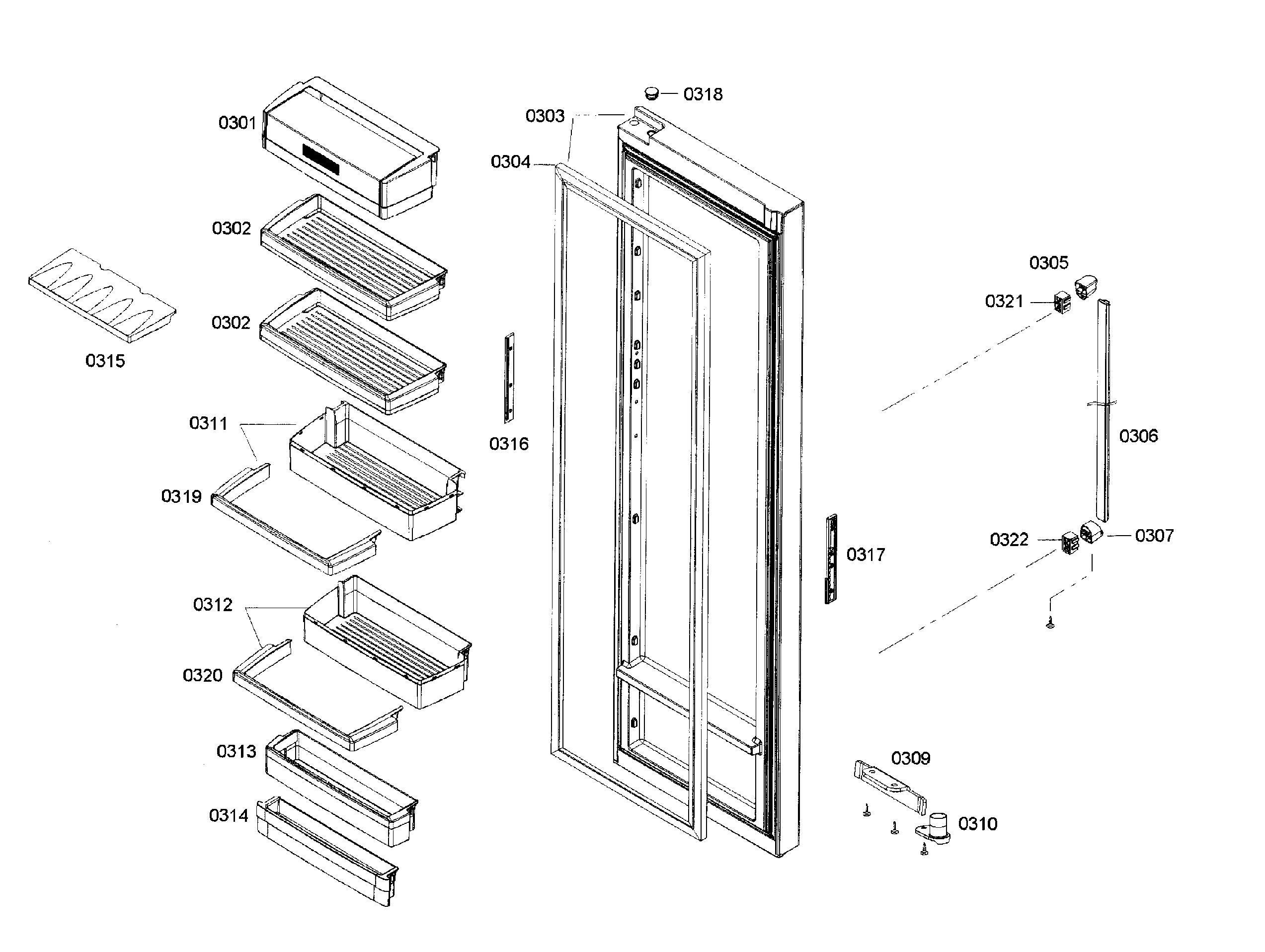 Bosch B22CS50SNB/03 door 2 diagram