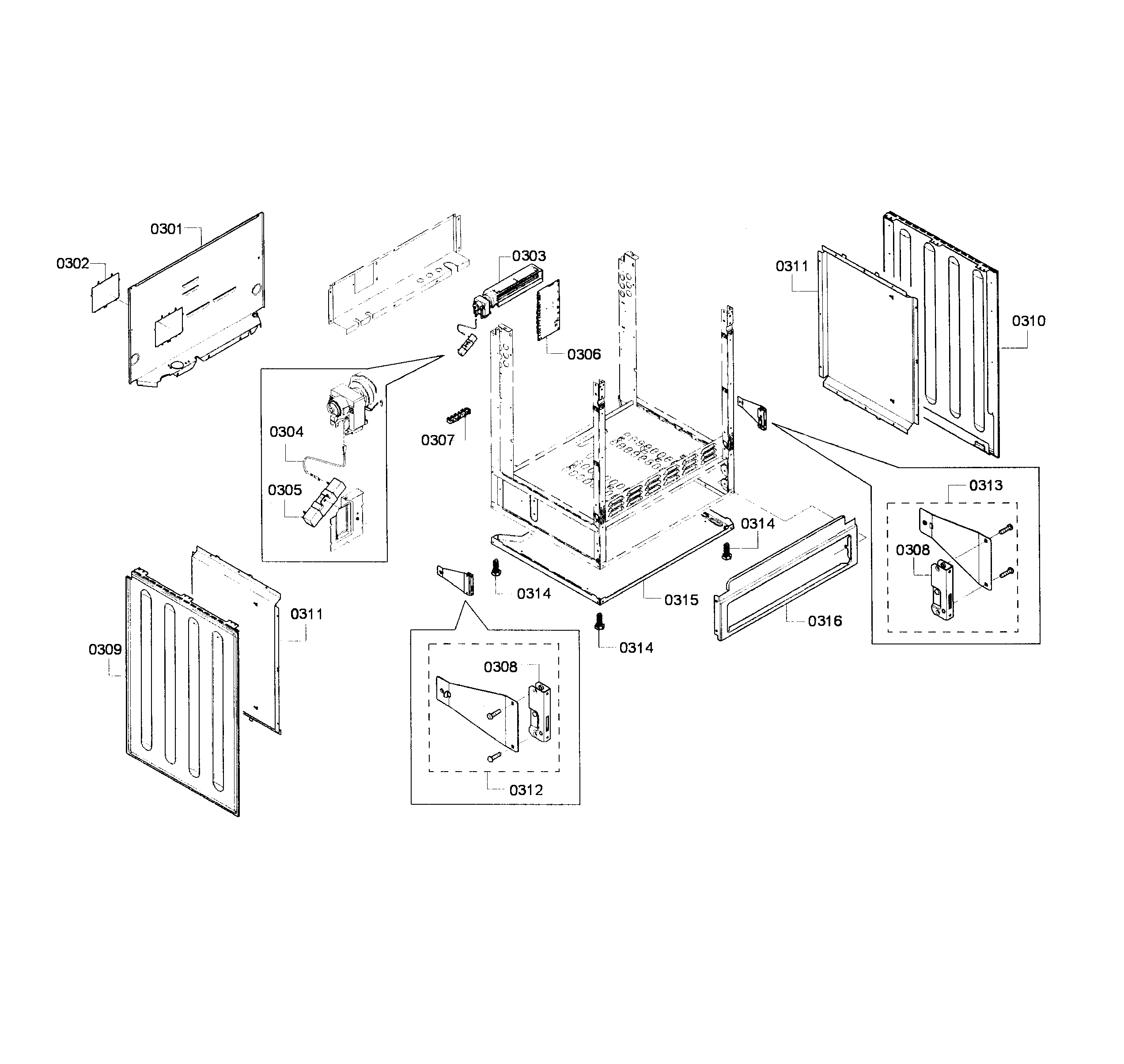 Bosch HEI7132U/05 frame diagram