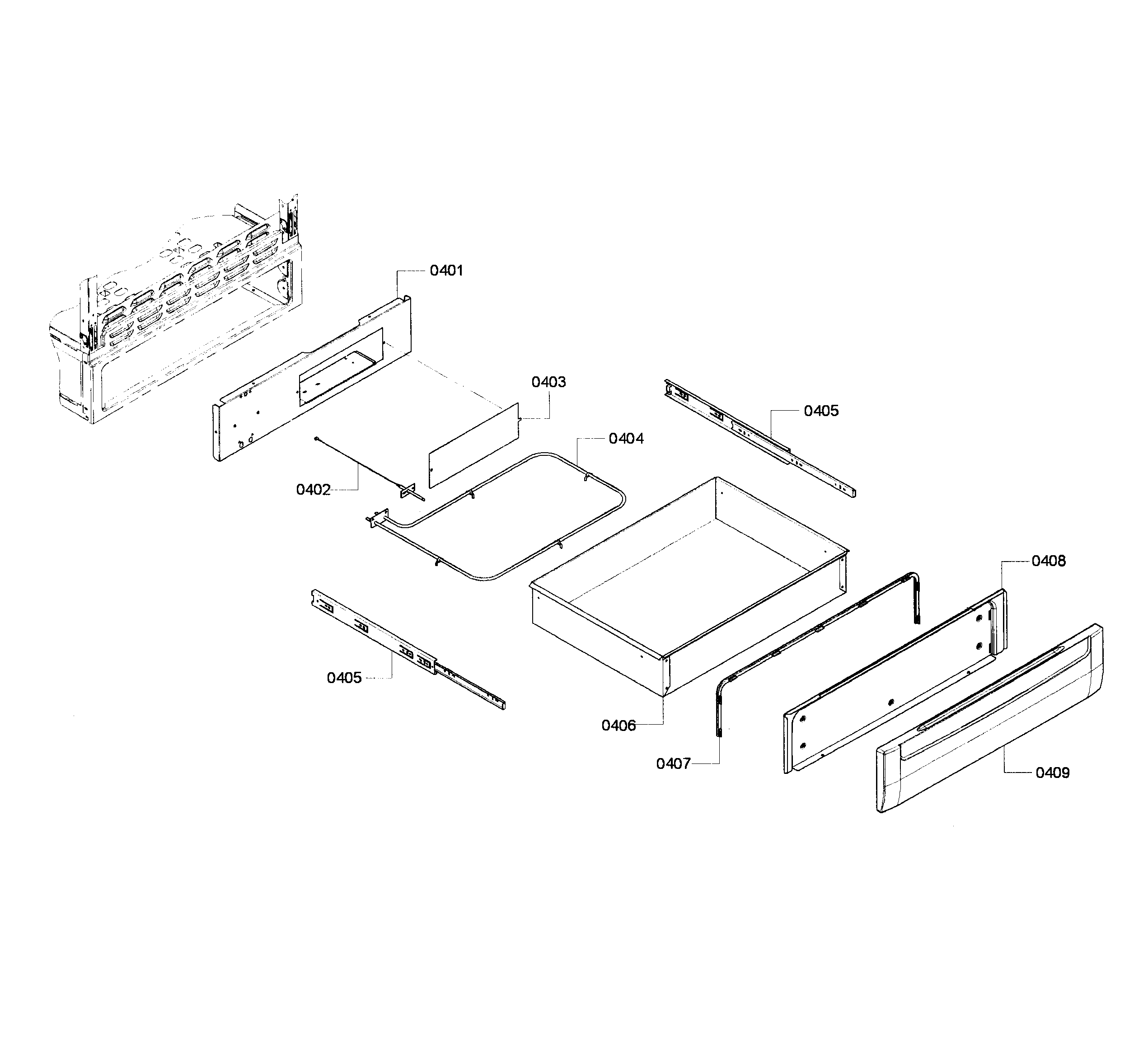 Bosch HEI7132U/05 drawer diagram
