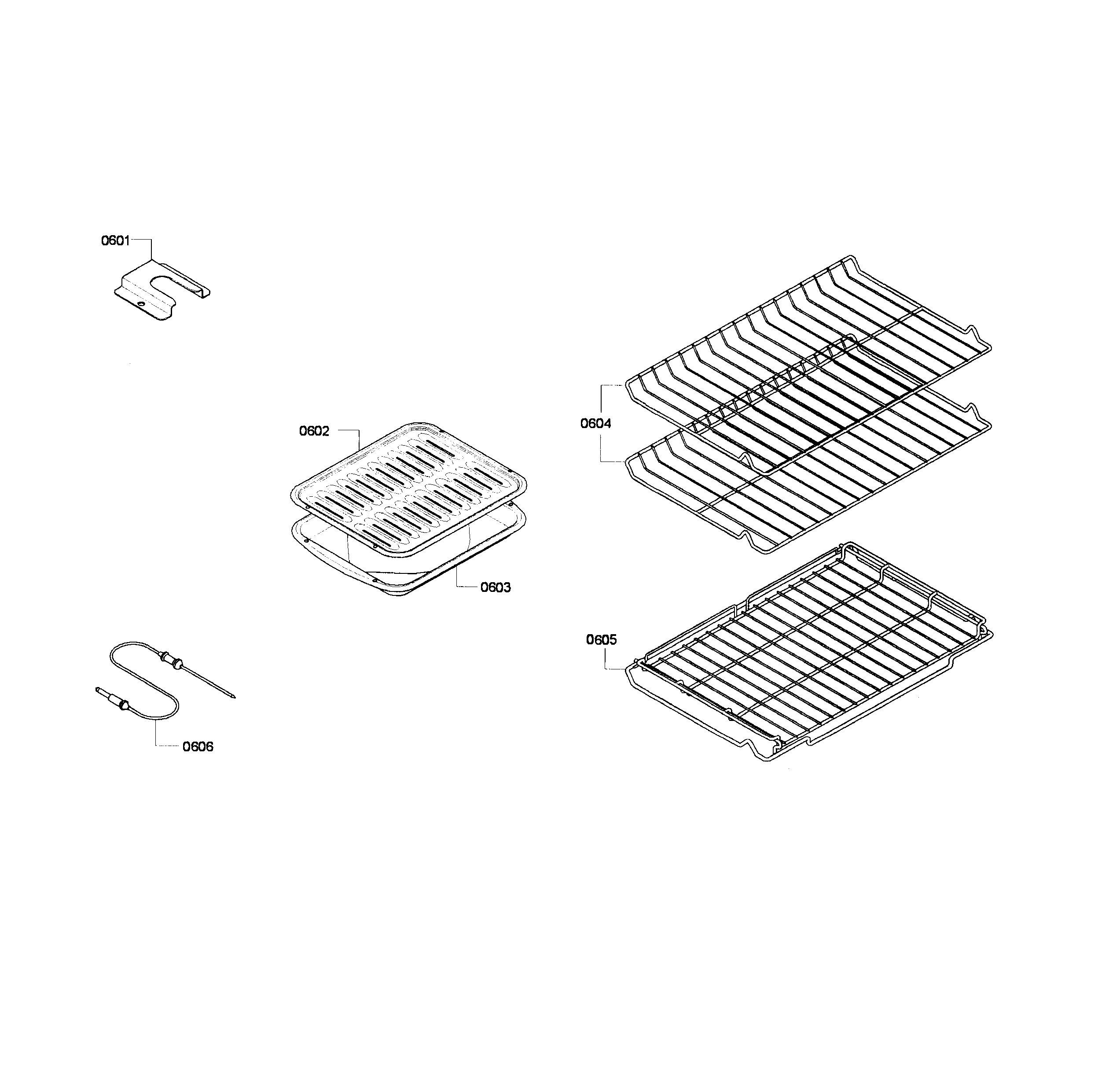 Bosch HEI7132U/05 rack assy diagram