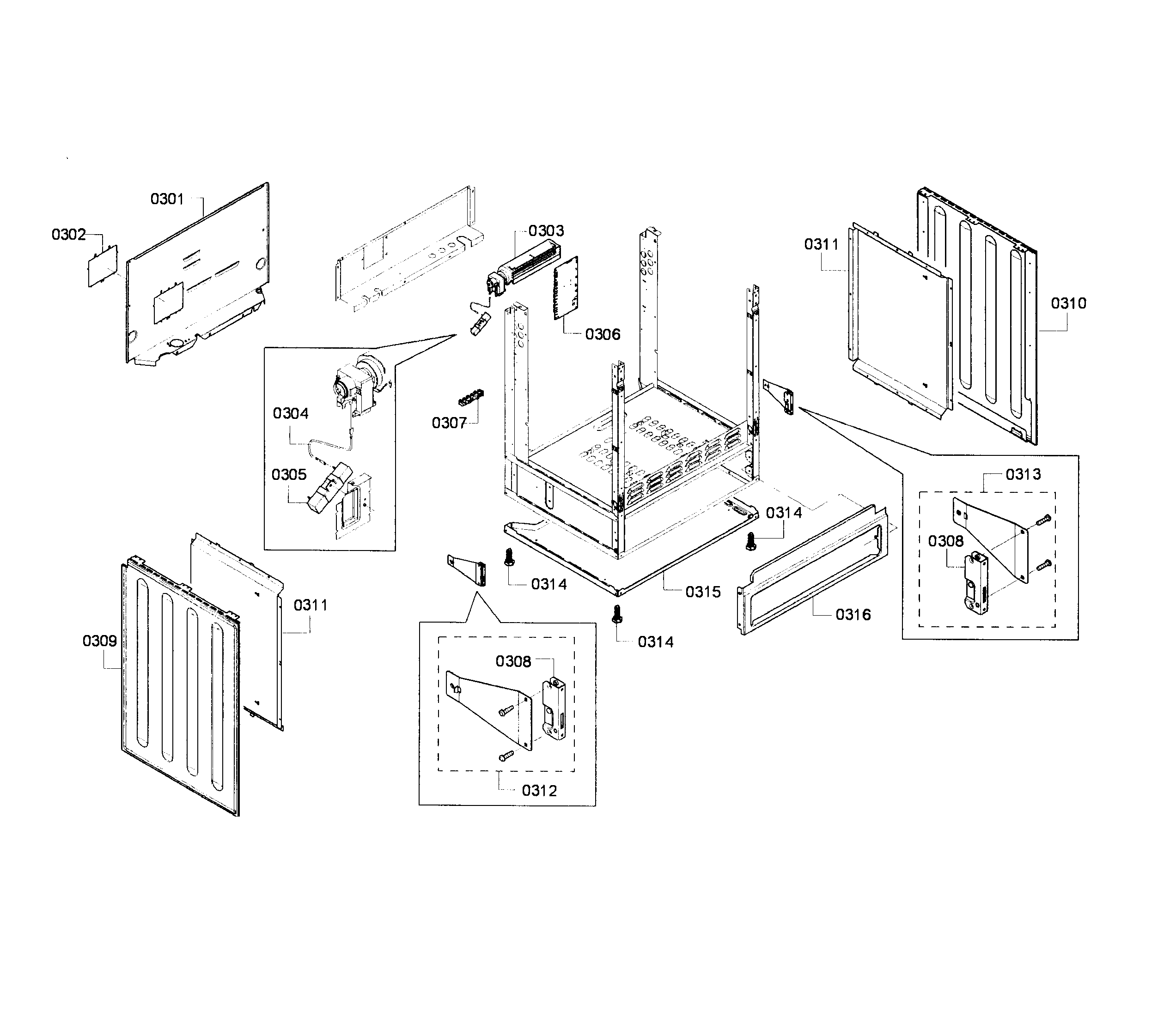 Bosch HEI7132U/06 frame diagram