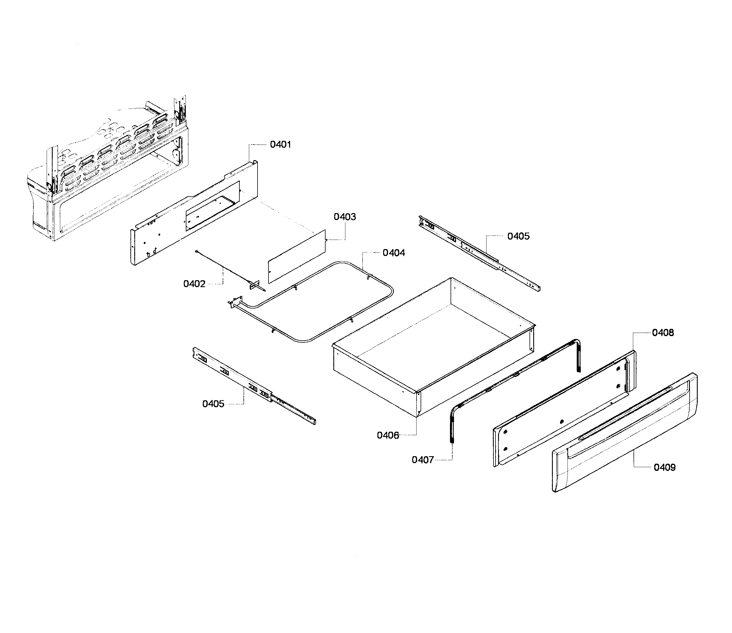 Bosch HEI7132U/06 drawer diagram