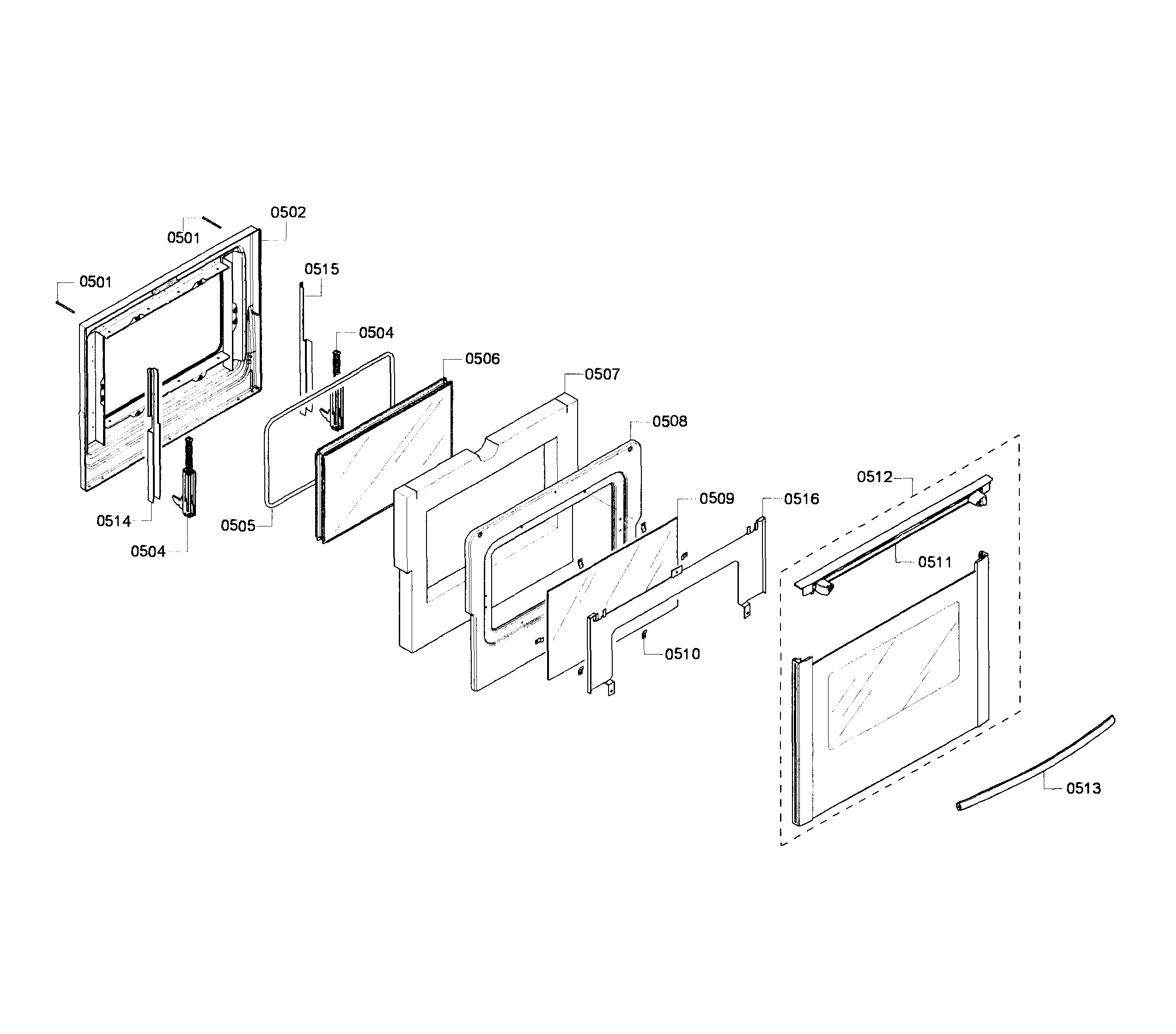 Bosch HEI7132U/06 door diagram