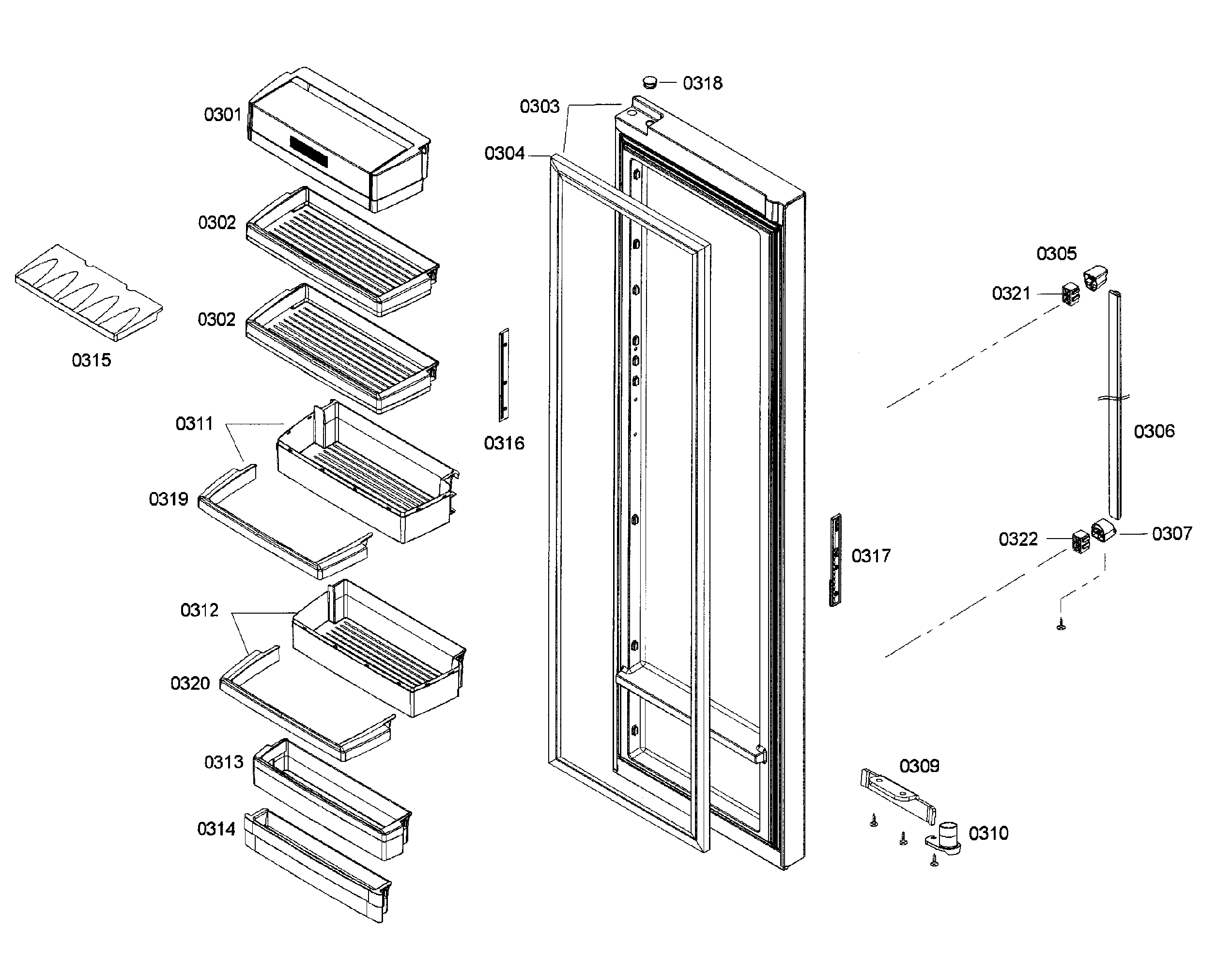 Bosch B22CS50SNW/03 door 2 diagram