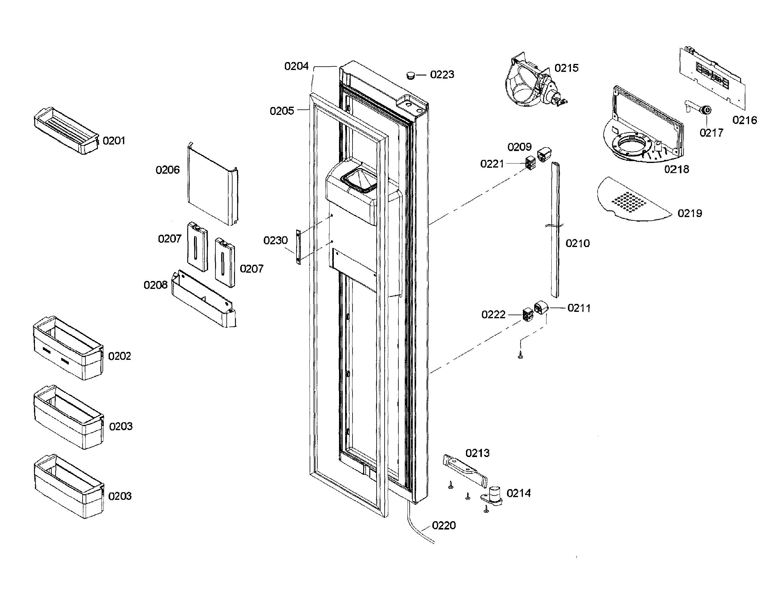 Bosch B22CS50SNB/04 door 1 diagram