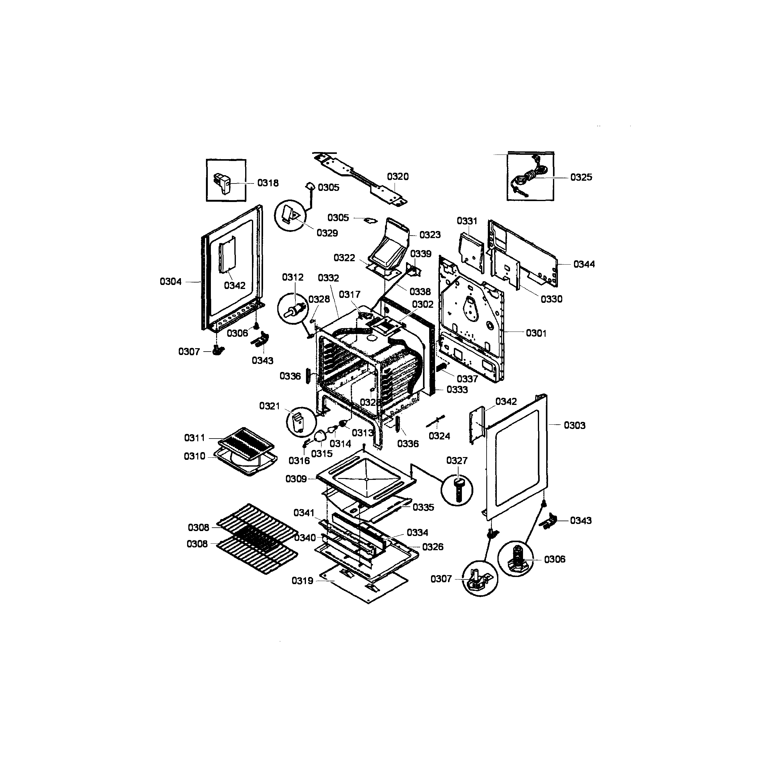 Bosch HGS3063UC/06 cavity & frame diagram