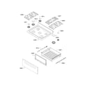 Bosch HGS3063UC/10 burner & drawer assy diagram
