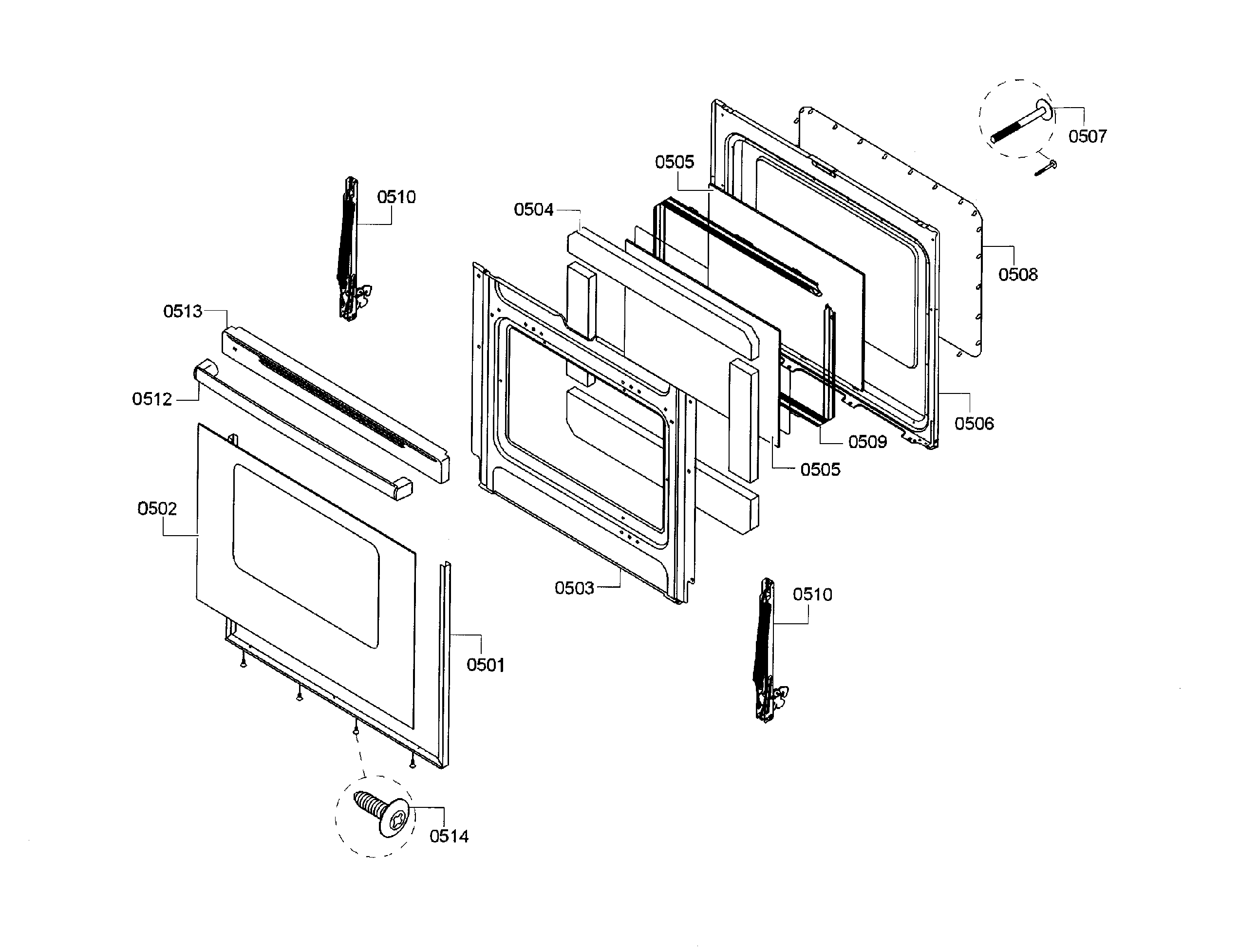 Bosch HGS3063UC/11 door diagram
