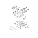 Bosch HGS3063UC/12 burner & drawer assy diagram