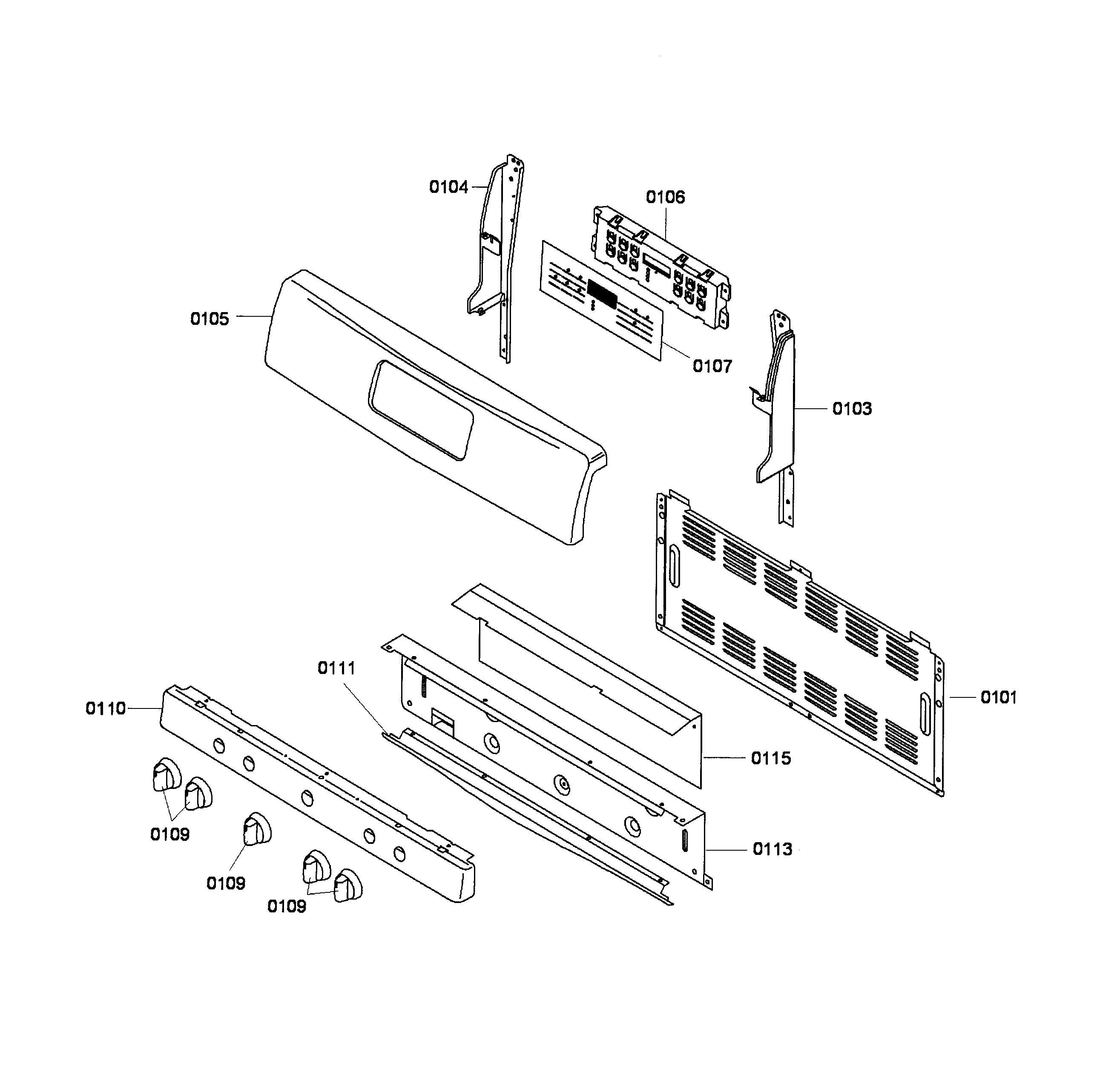 Bosch HGS3023UC/05 control panel diagram