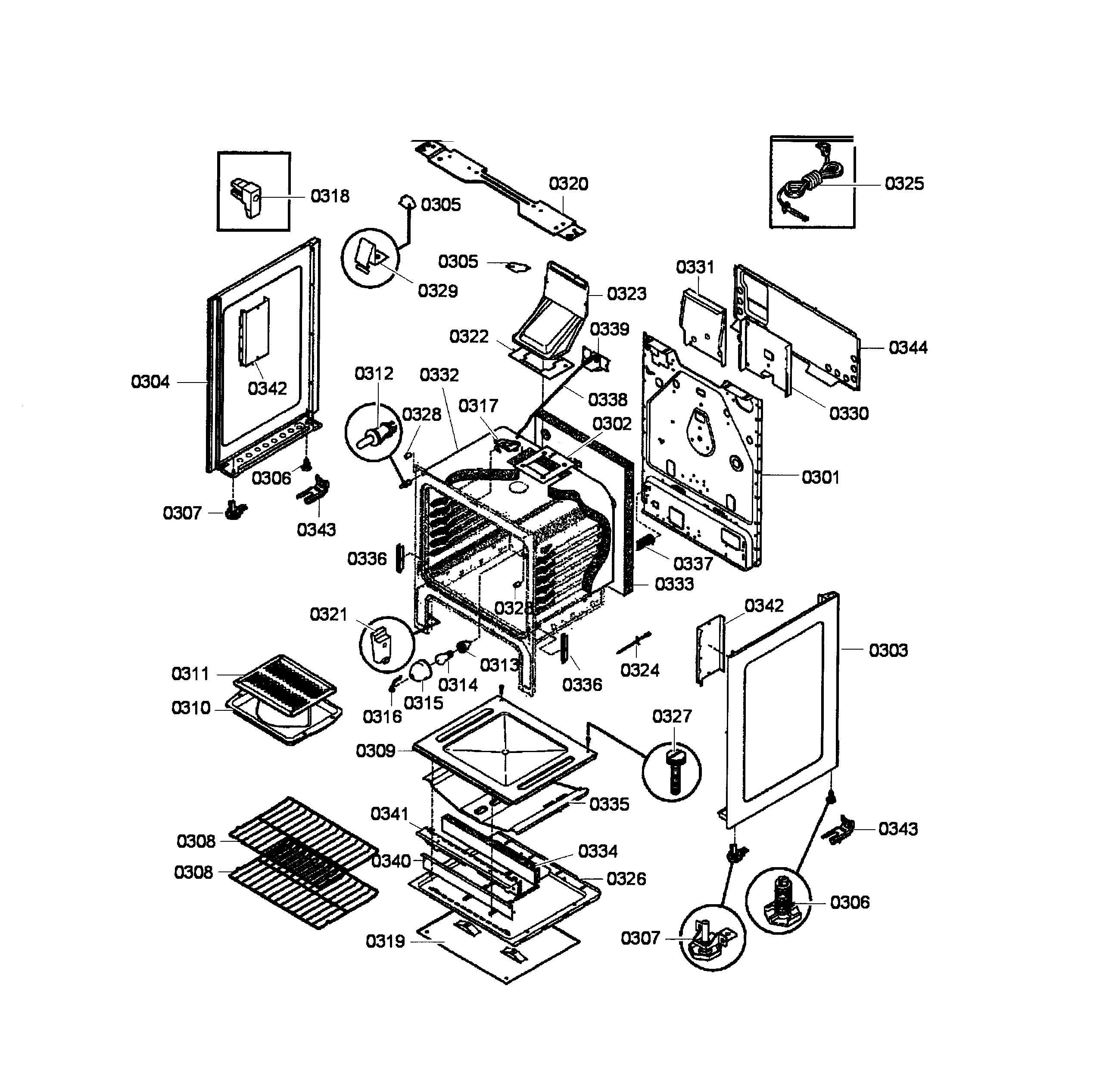 Bosch HGS3023UC/05 main assy diagram