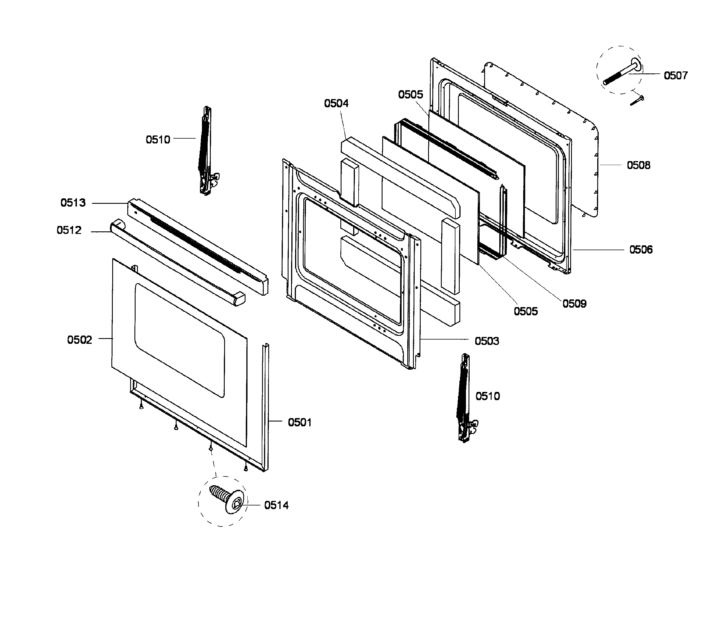 Bosch HGS3023UC/05 door diagram