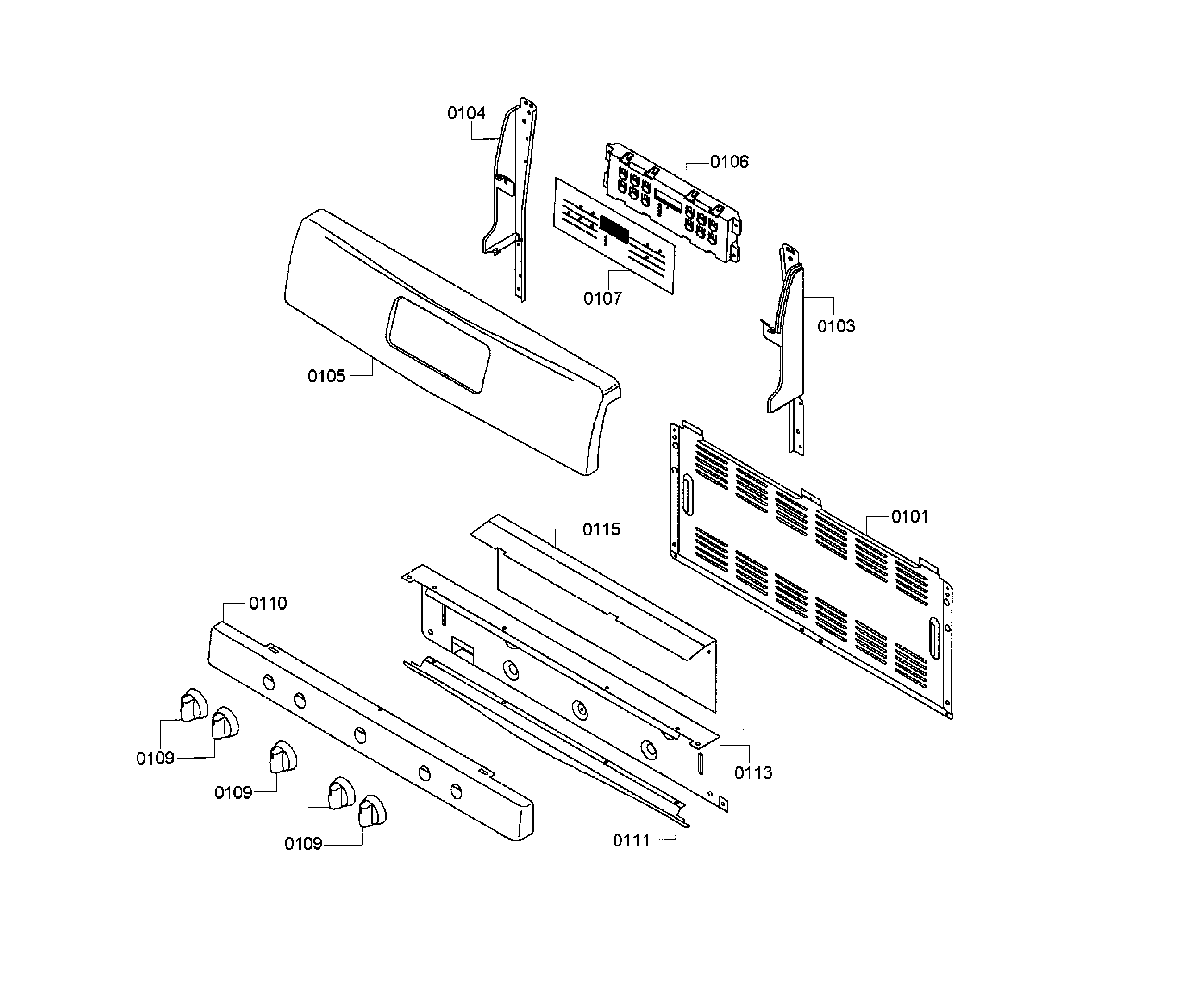 Bosch HGS3023UC/08 control panel diagram