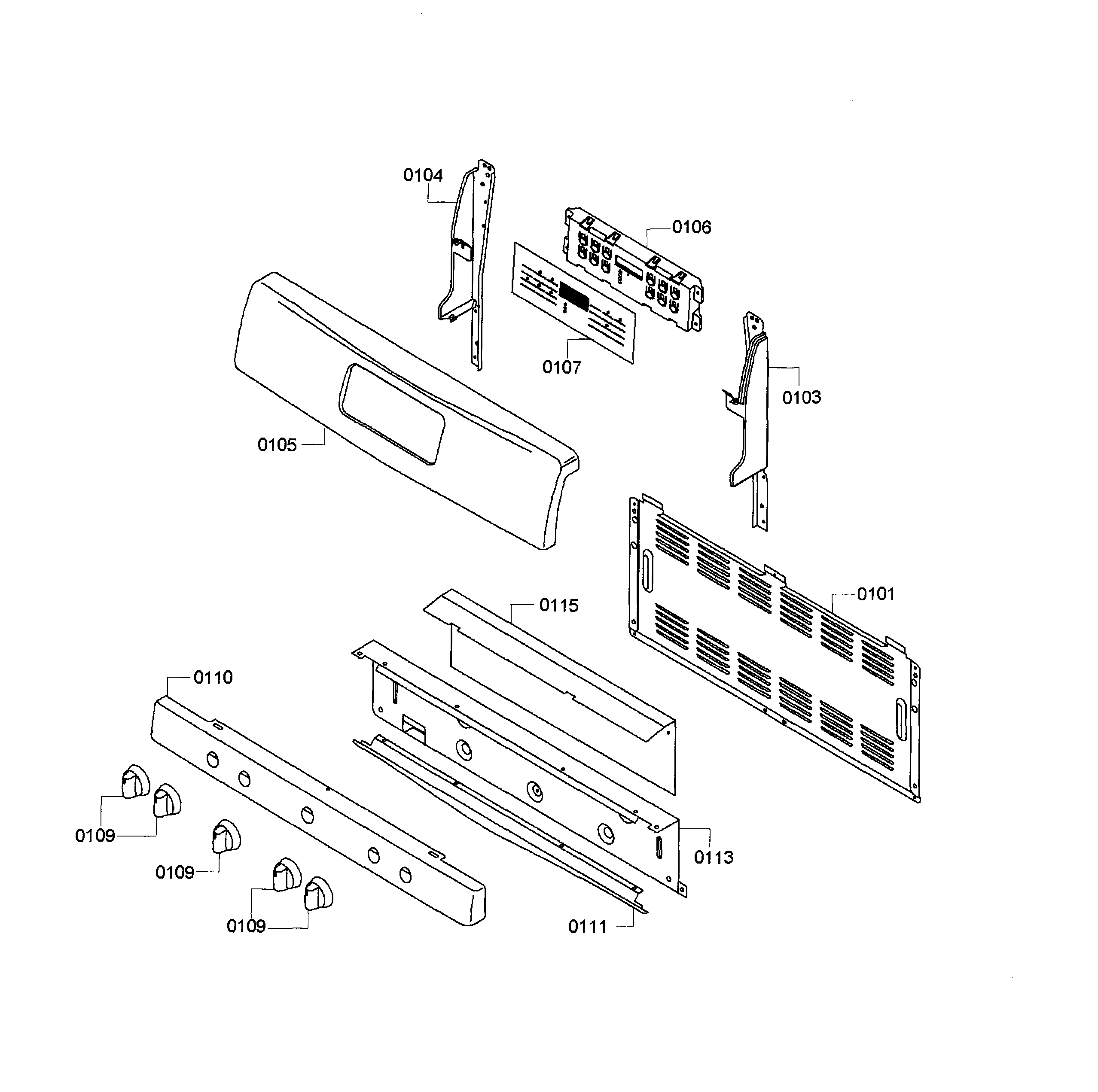 Bosch HGS3023UC/09 control panel diagram