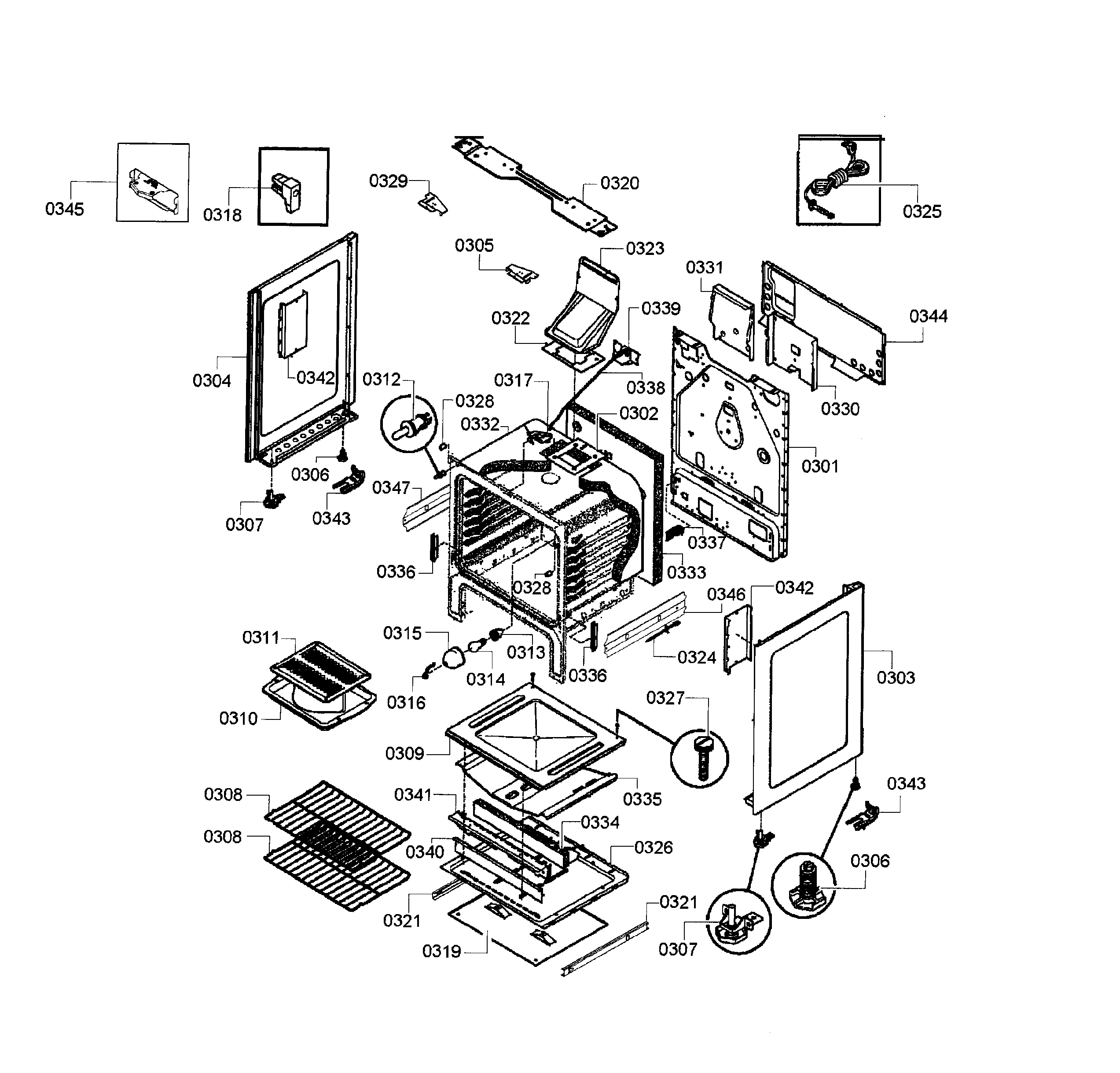 Bosch HGS3023UC/09 main assy diagram
