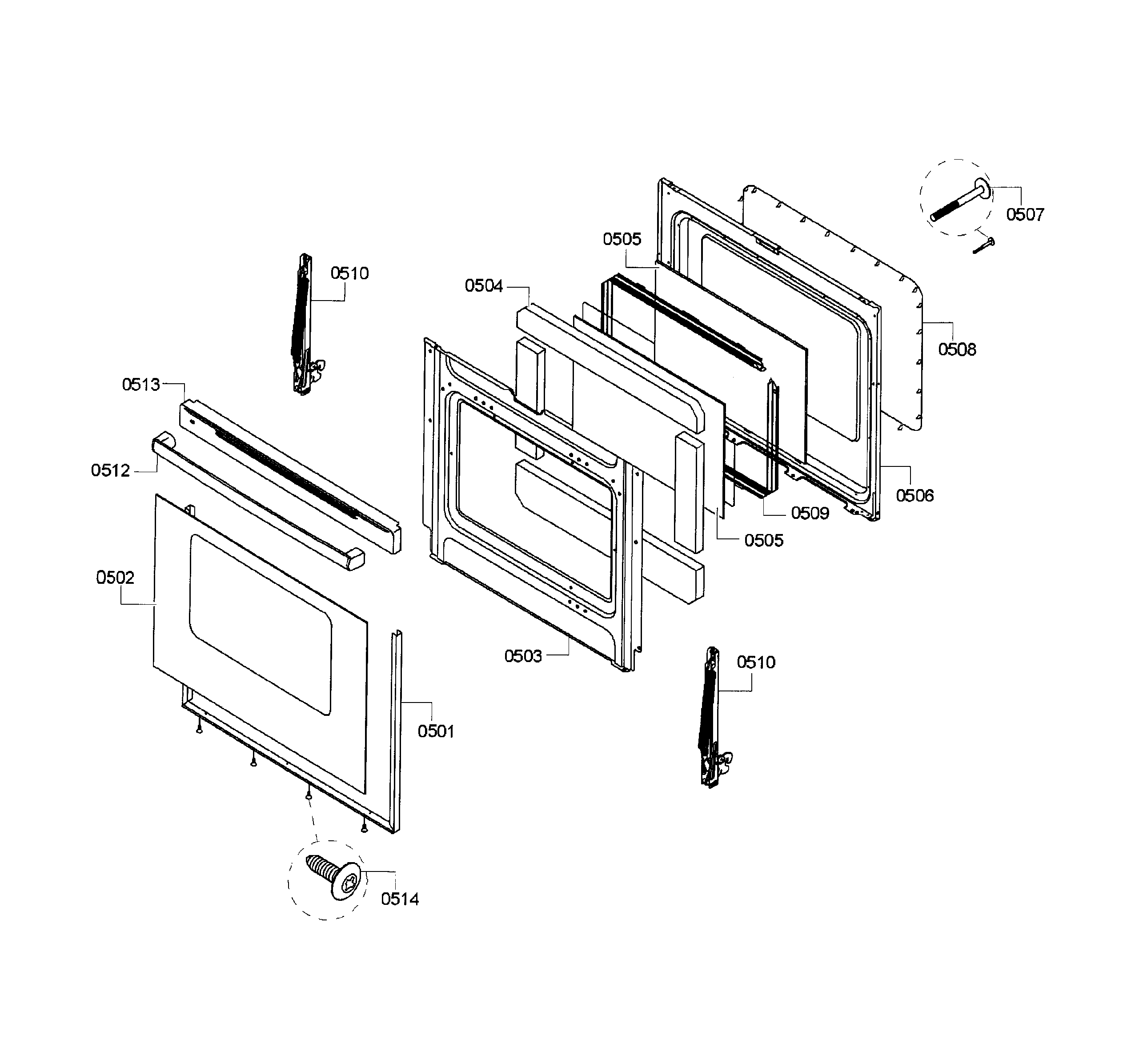 Bosch HGS3023UC/09 door diagram