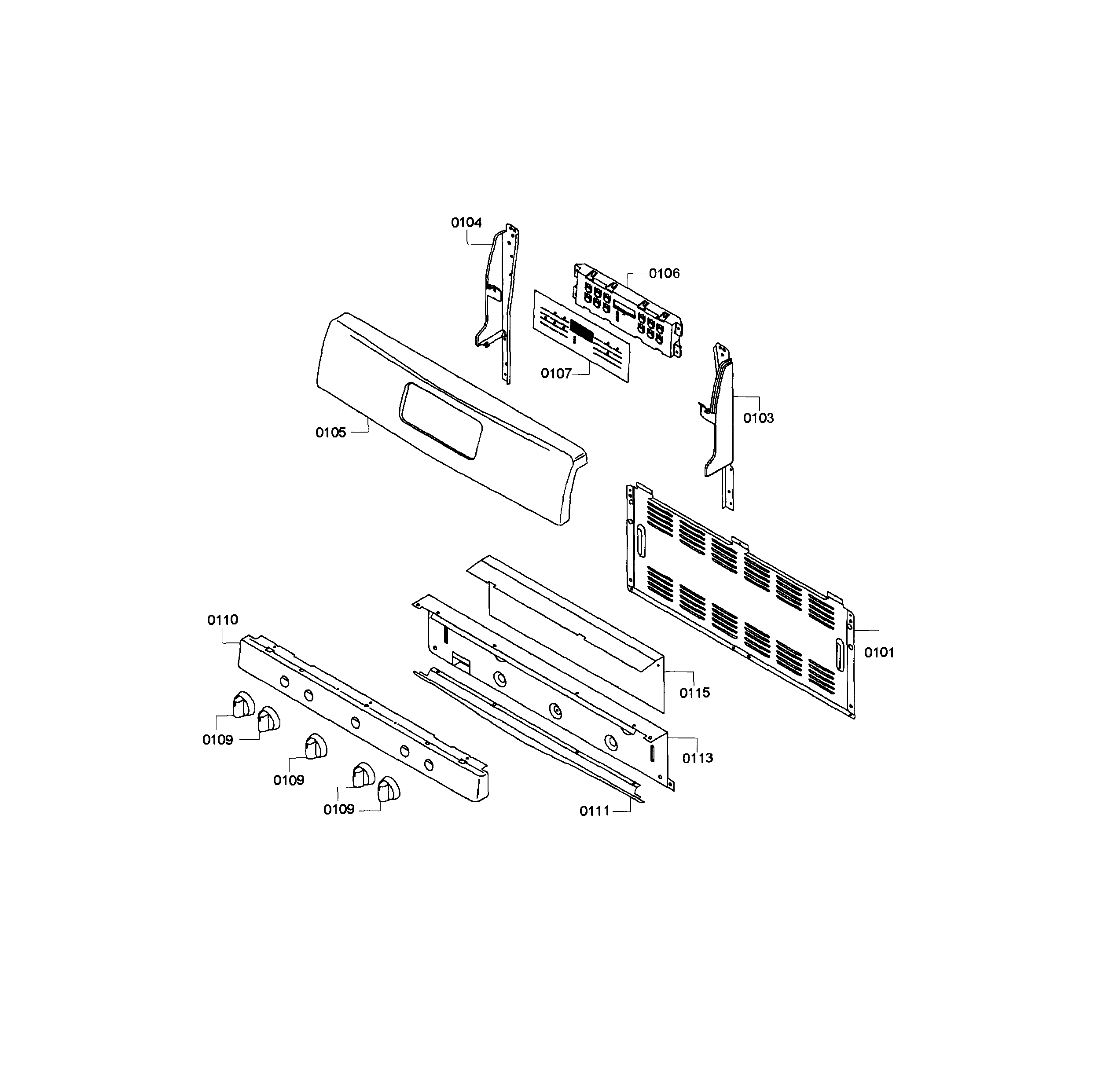 Bosch HGS3053UC/07 control panel diagram