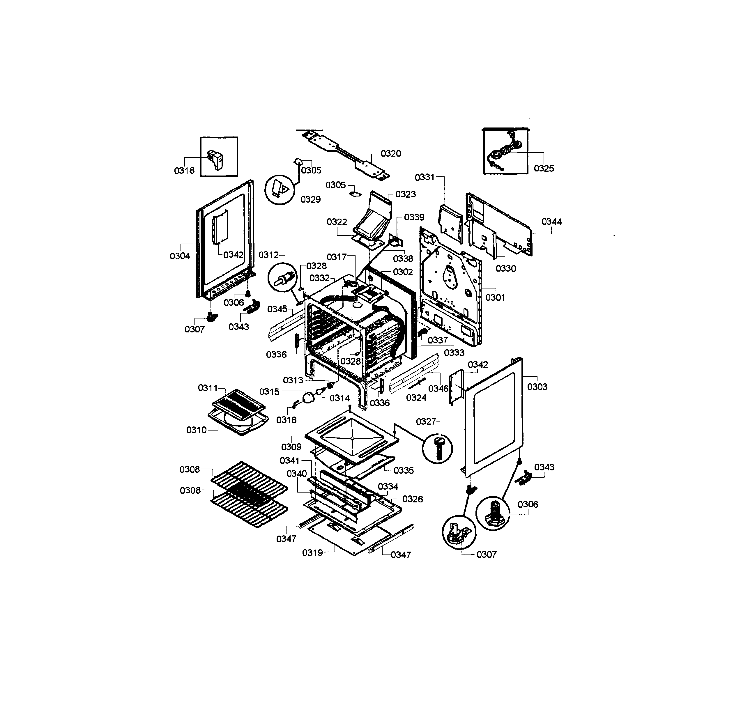 Bosch HGS3053UC/07 cavity & frame diagram