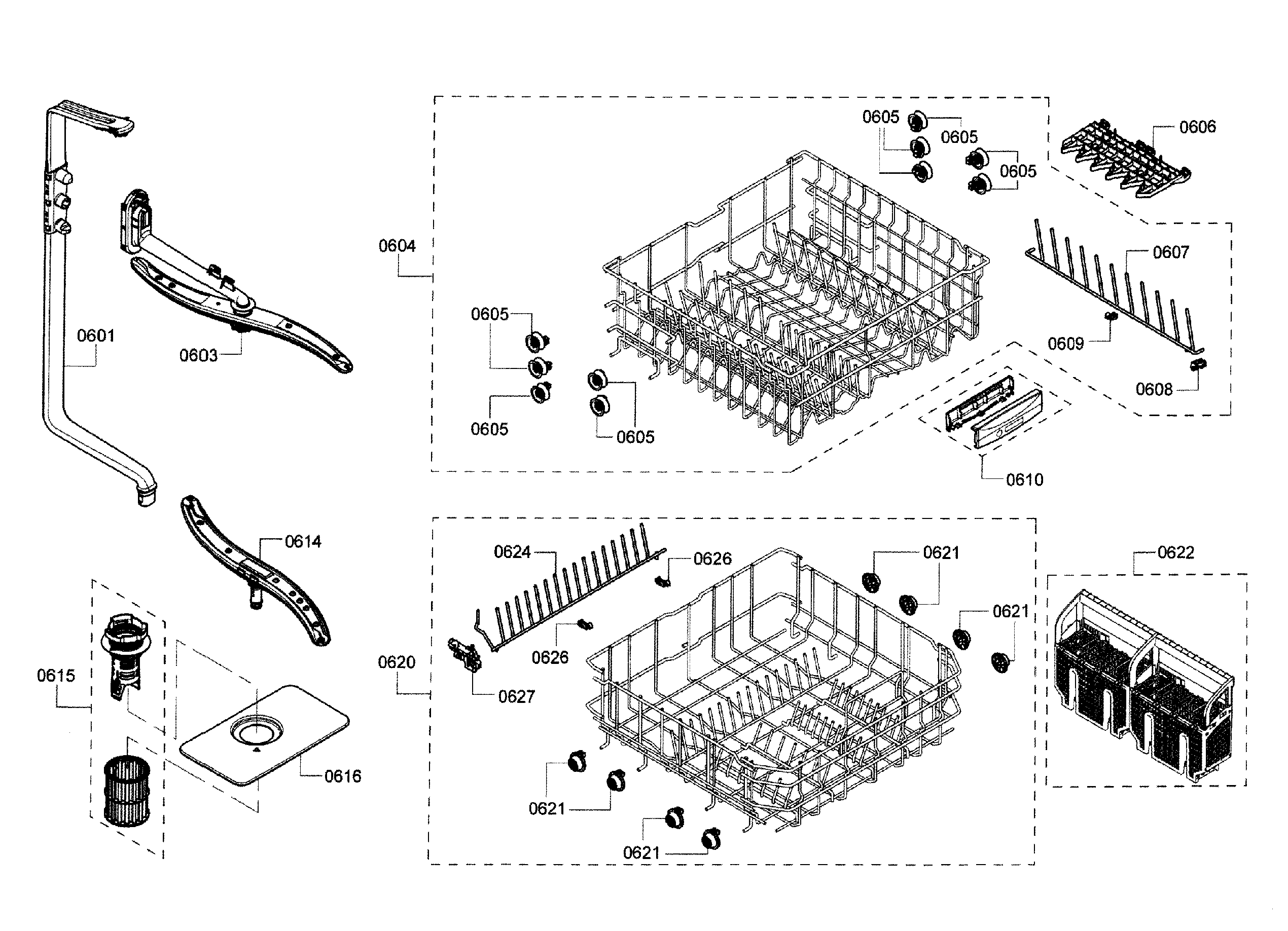Bosch SHX3AR72UC/14 rack diagram