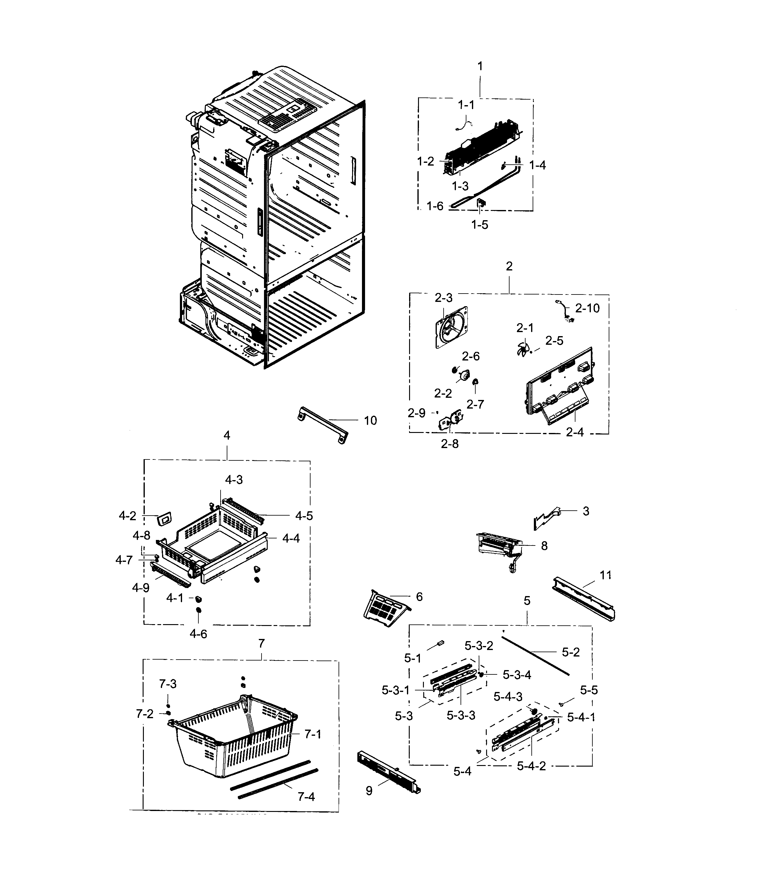 Samsung RF28HDEDBSR/AA-00 freezer / icemaker diagram
