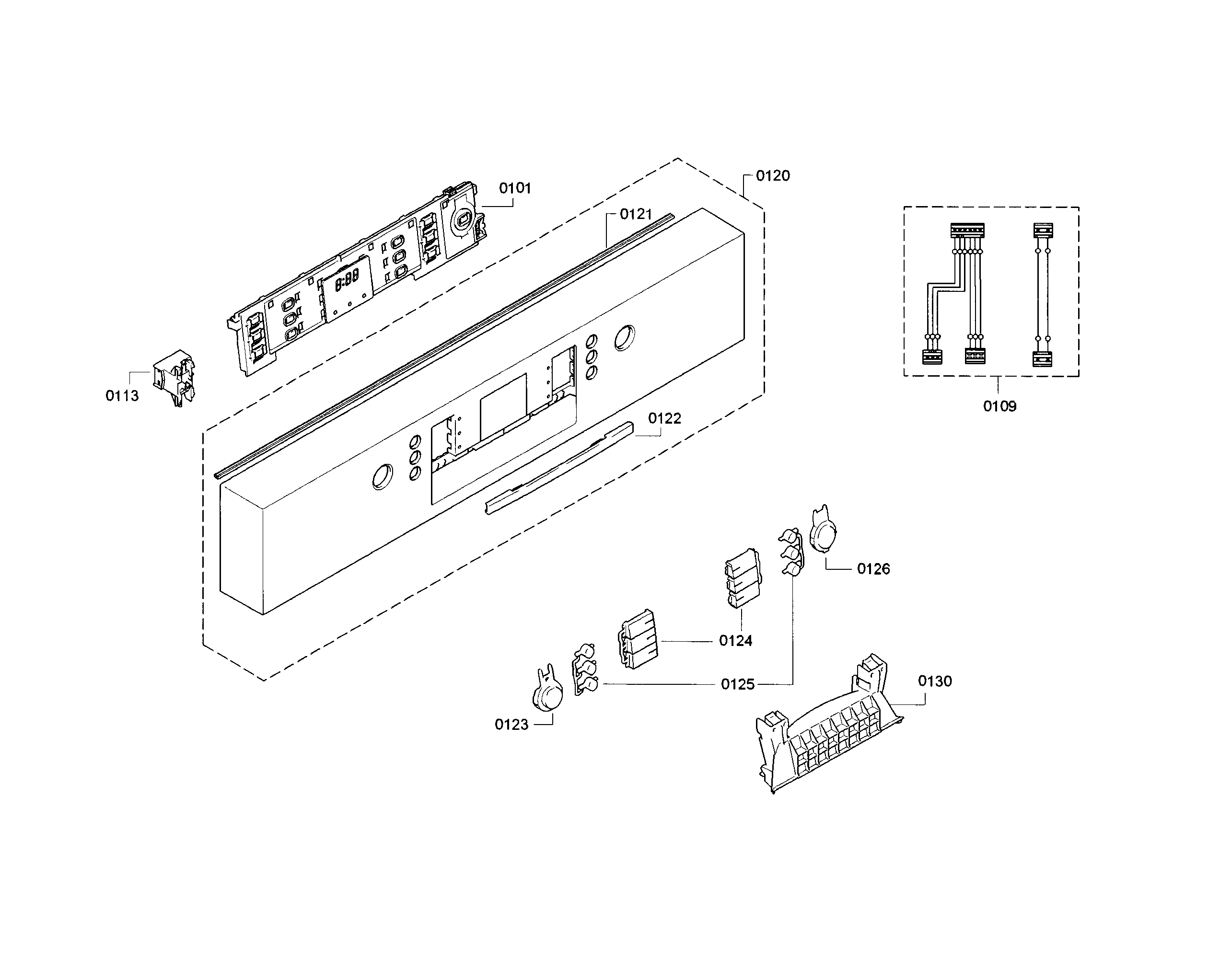 Bosch SGE63E06UC/86 control panel diagram