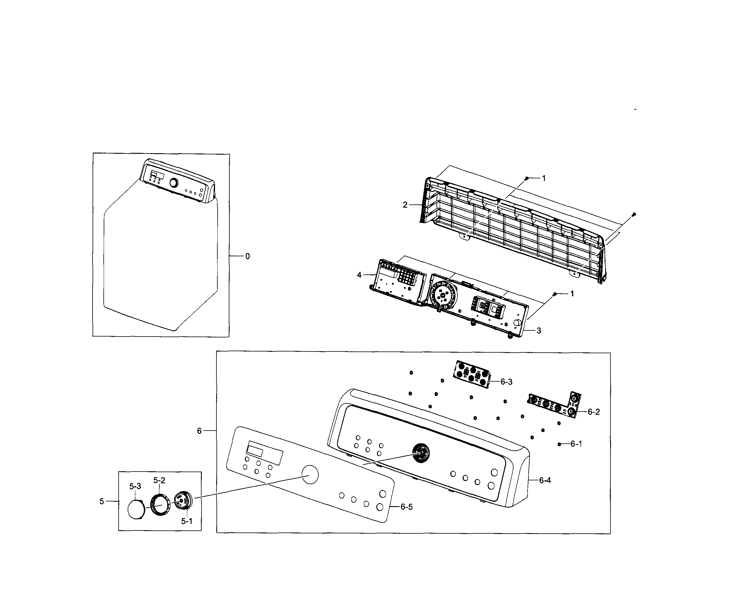 Samsung DV5471AEP/XAA-01 control panel diagram