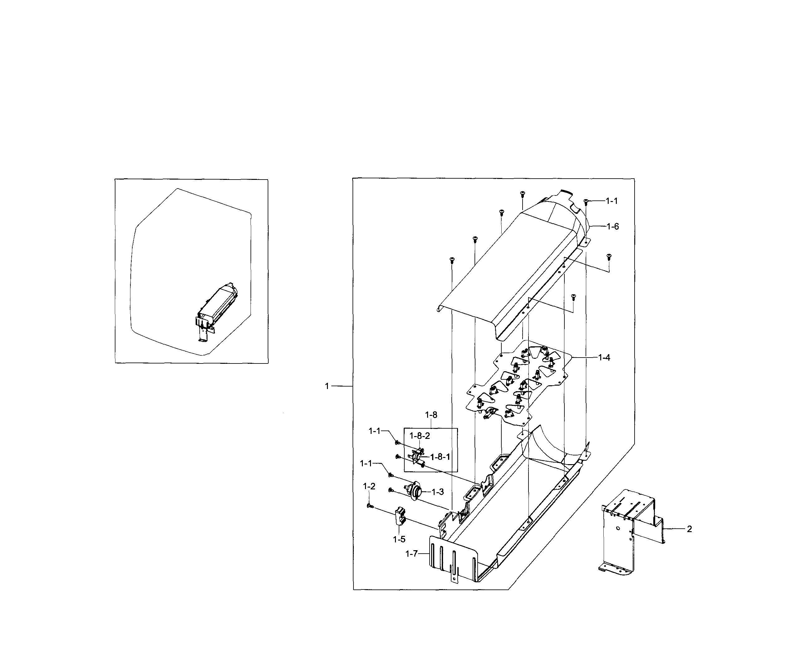 Samsung DV5471AEP/XAA-01 duct heater diagram