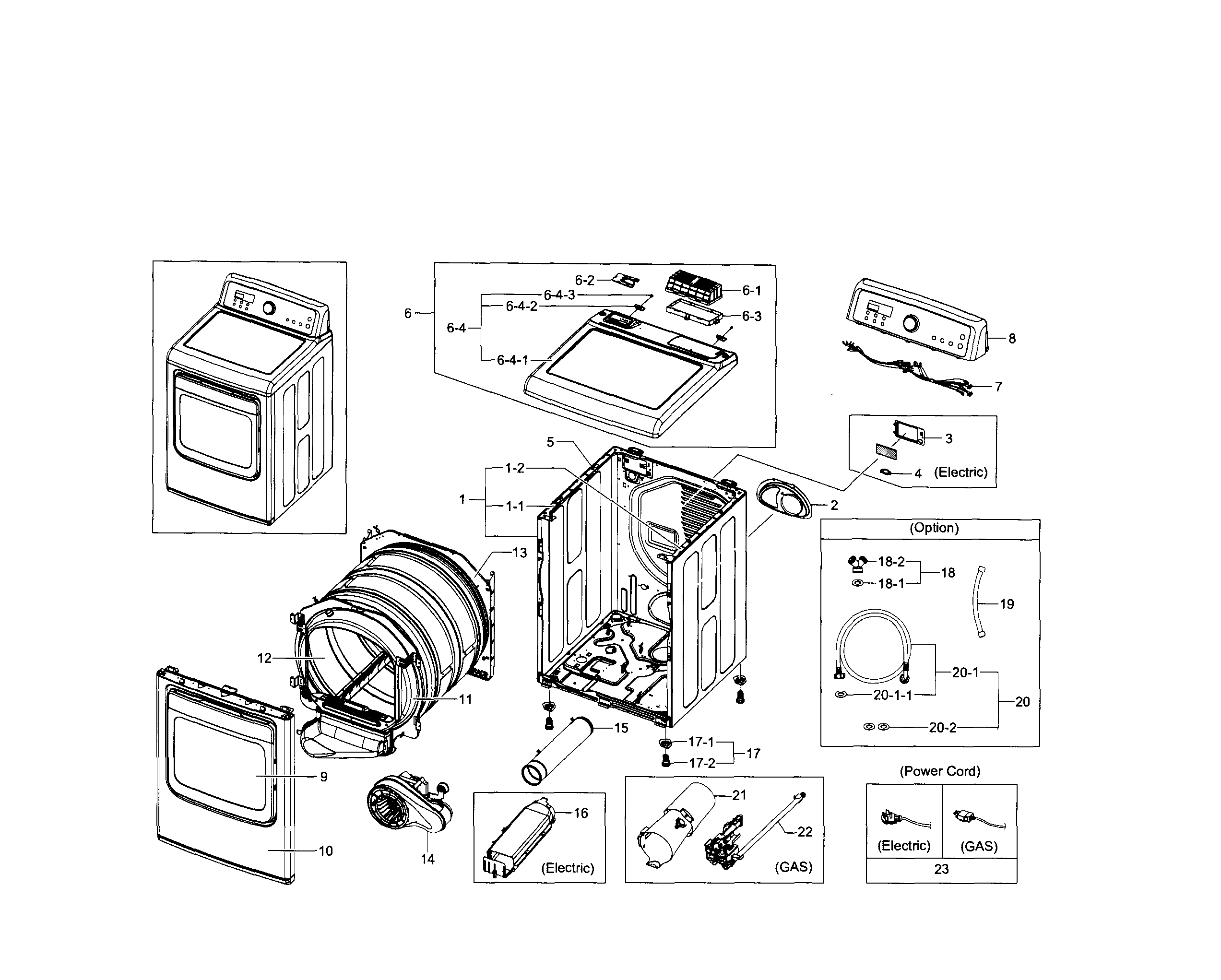 Samsung DV5471AEP/XAA-04 main assy diagram