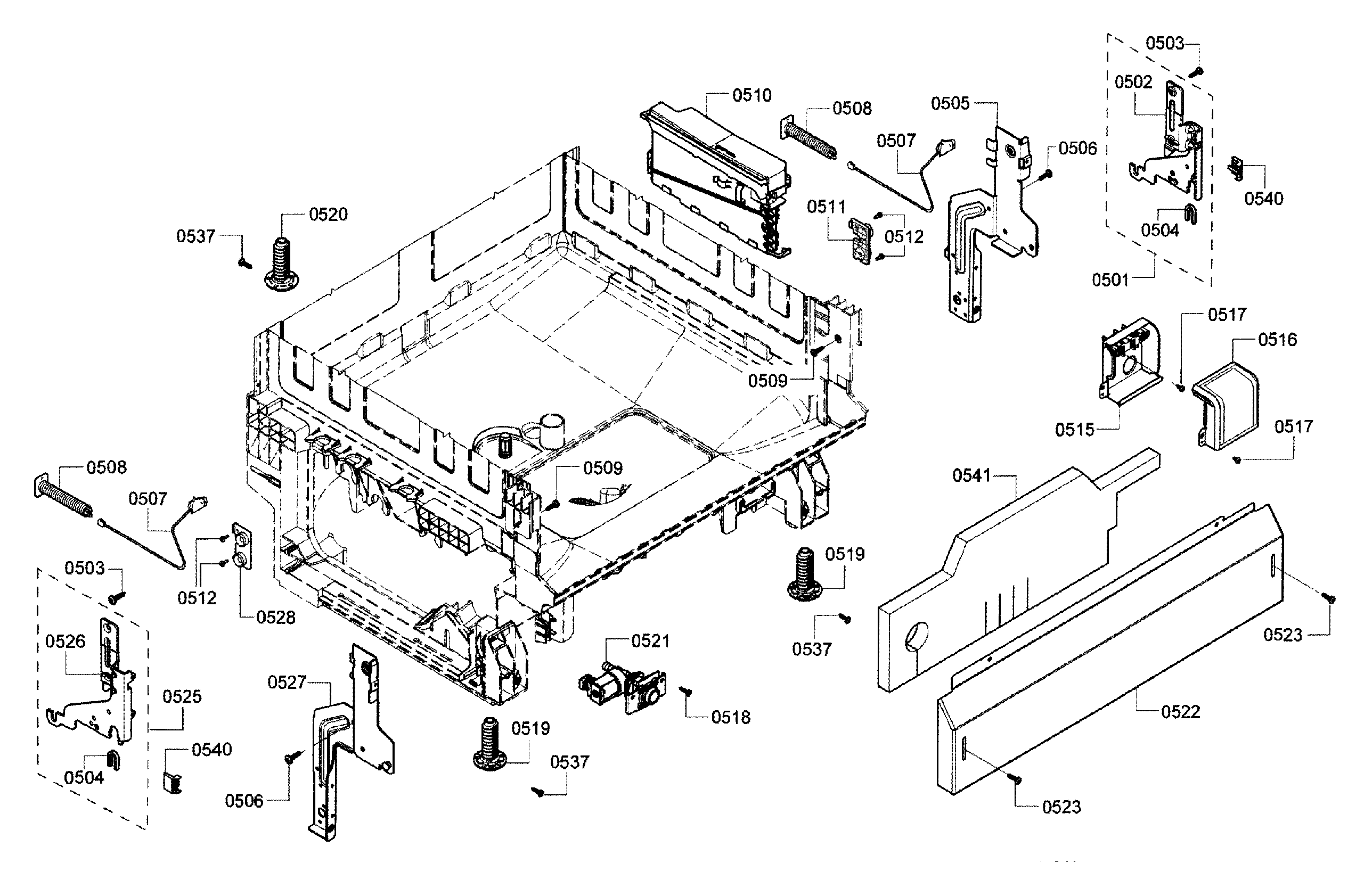 Bosch SHX3AR75UC/14 base assy diagram