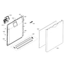 Bosch SHE3AR76UC/14 door assy diagram