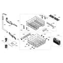 Bosch SHE3AR76UC/14 rack assy diagram