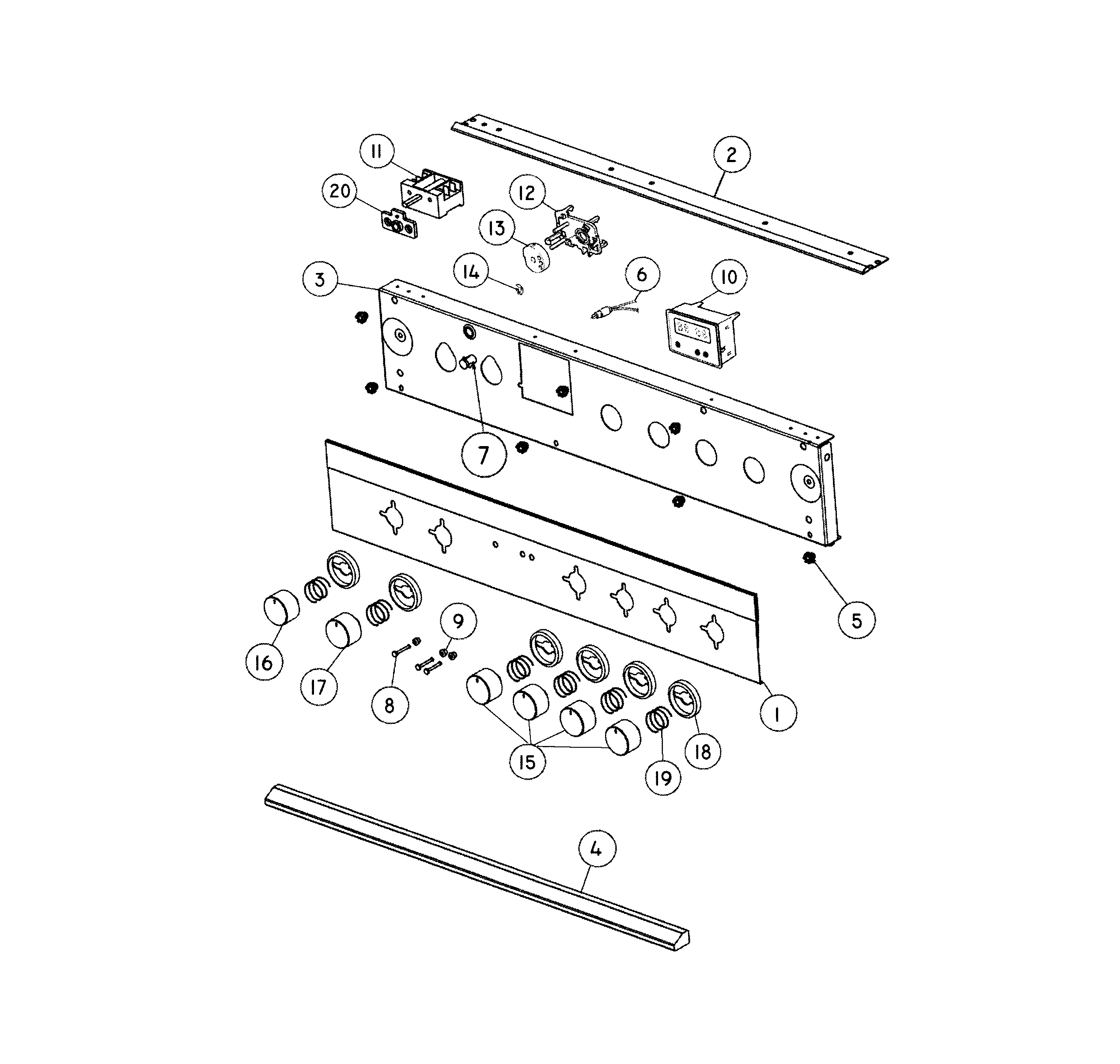 Fisher & Paykel OR24SDMBGX2-88654-A control panel diagram
