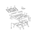 Fisher & Paykel OR36SDBGX2-88653-A hob top diagram
