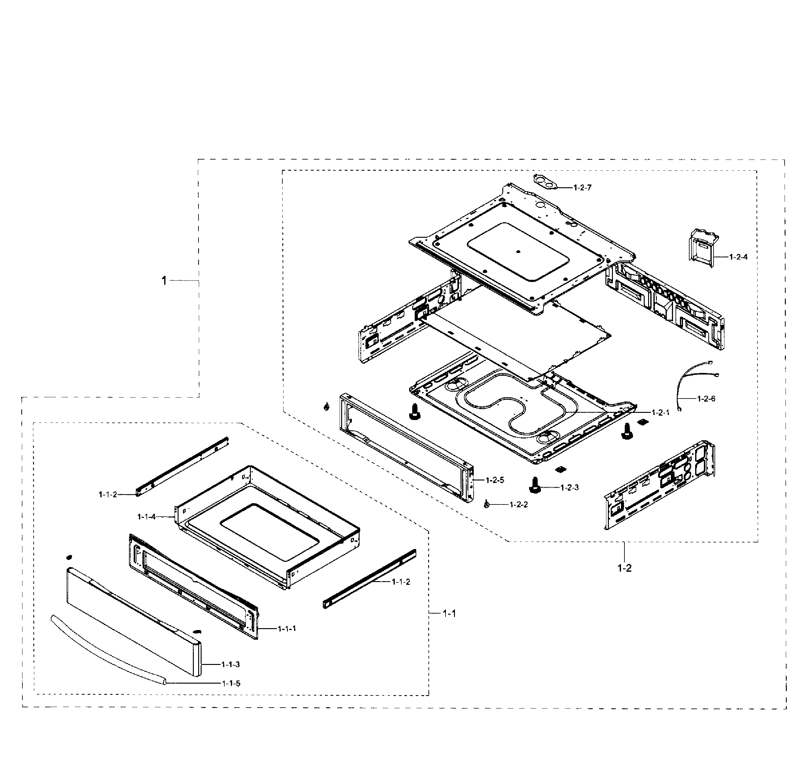 Samsung NE58H9970WS/AA-00 drawer assy diagram