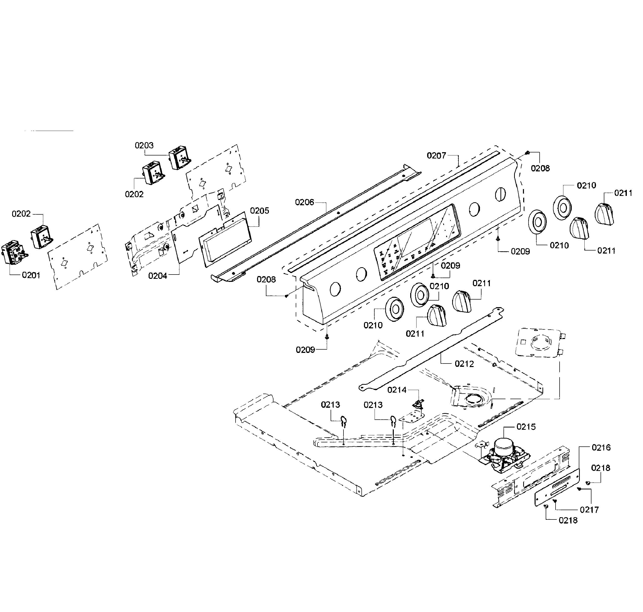 Bosch HEIP054U/01 control panel diagram
