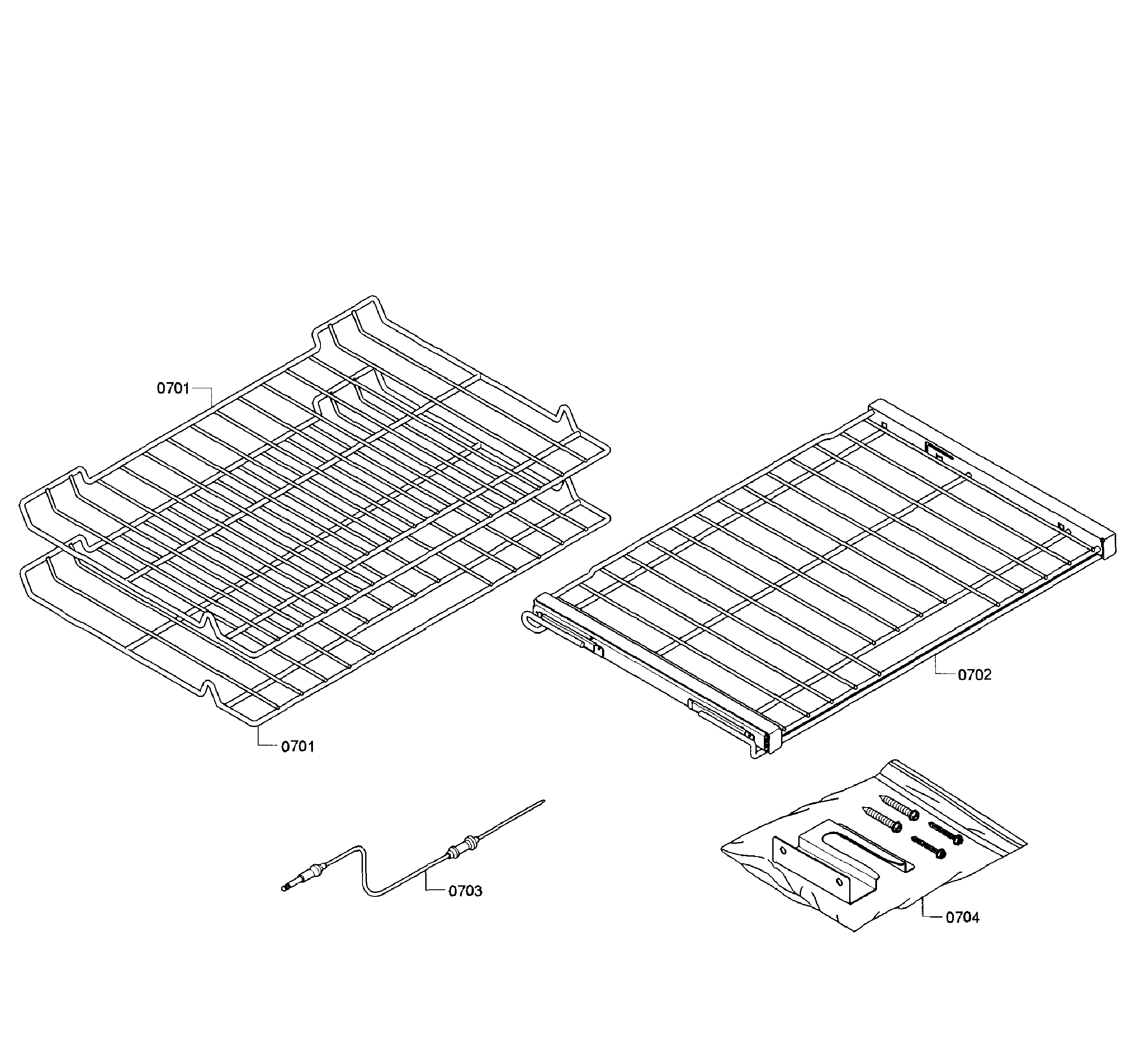 Bosch HEIP054U/01 rack assy diagram