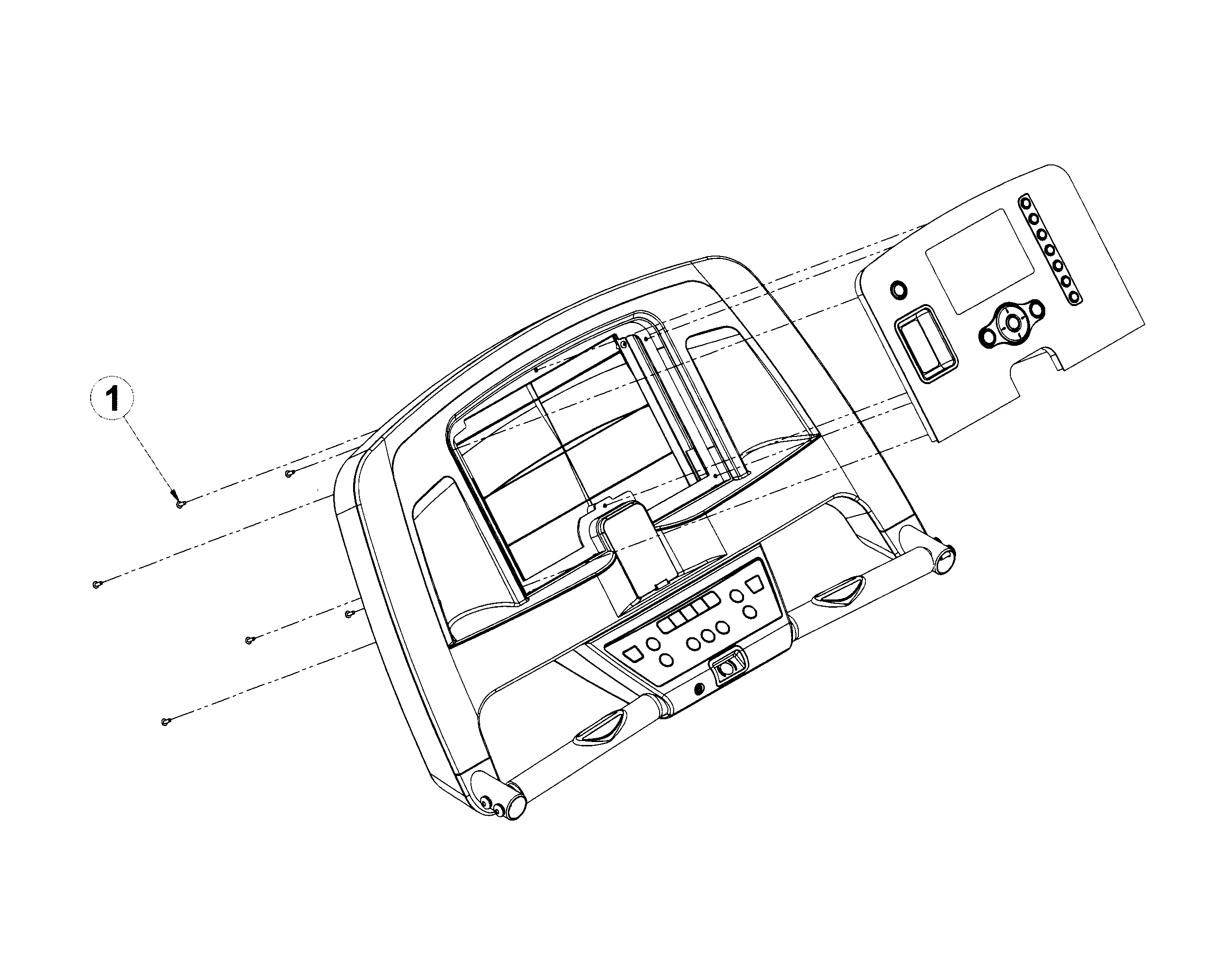 Life Fitness FTR-0000-01 console hardware diagram