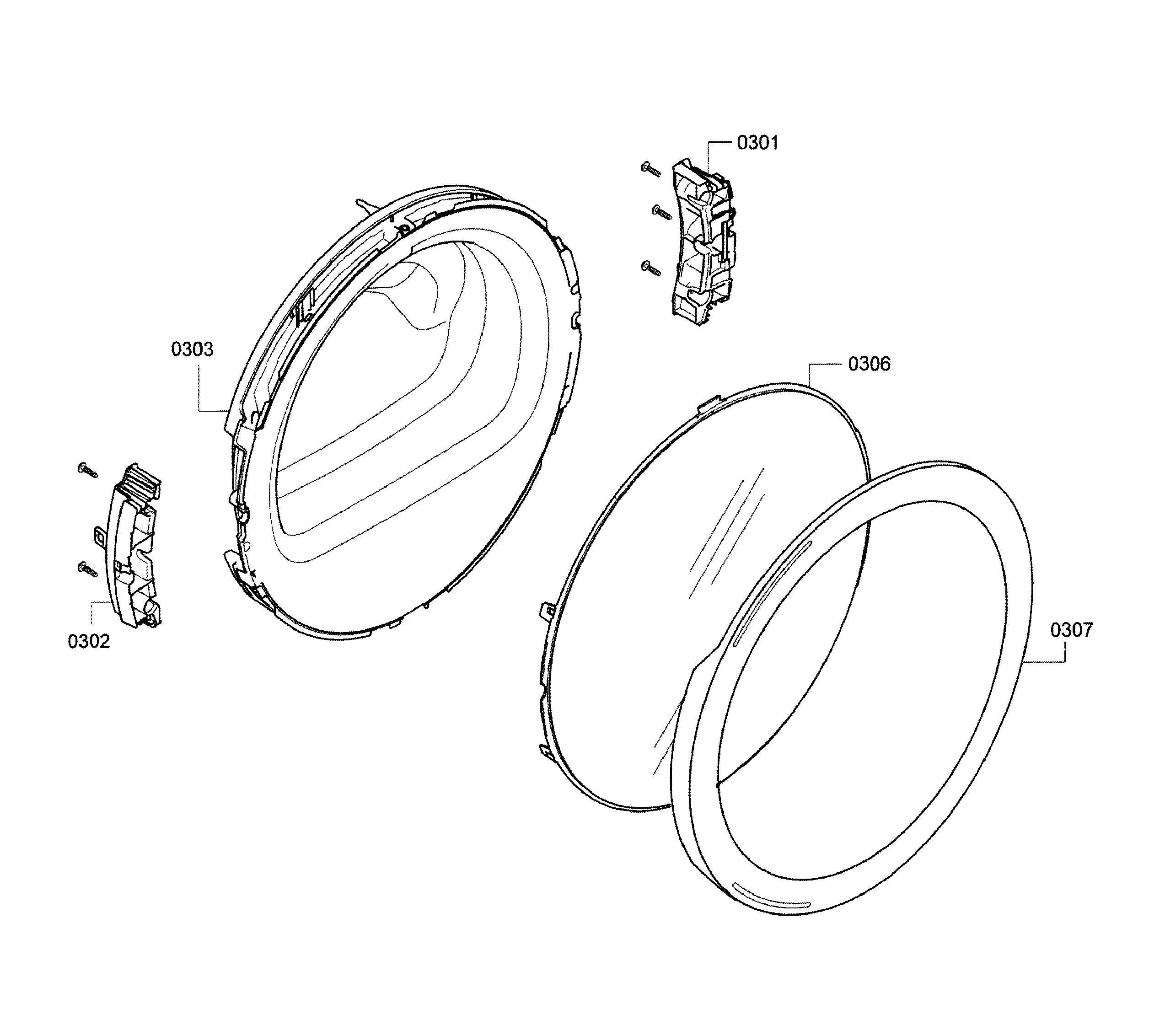 Bosch WTB86202UC/02 door assy diagram