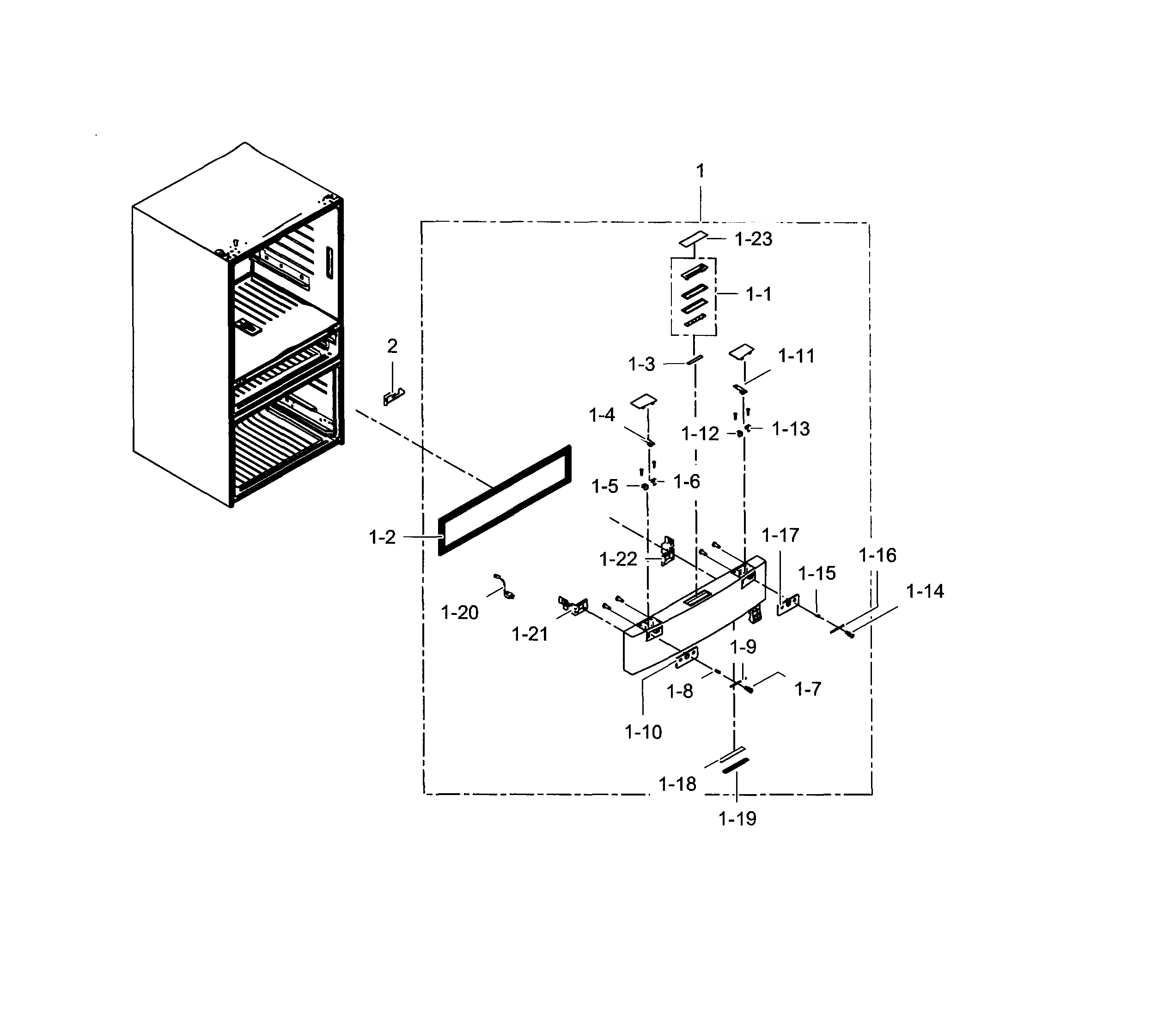 Samsung RF24FSEDBSR/AA-02 flexzone diagram