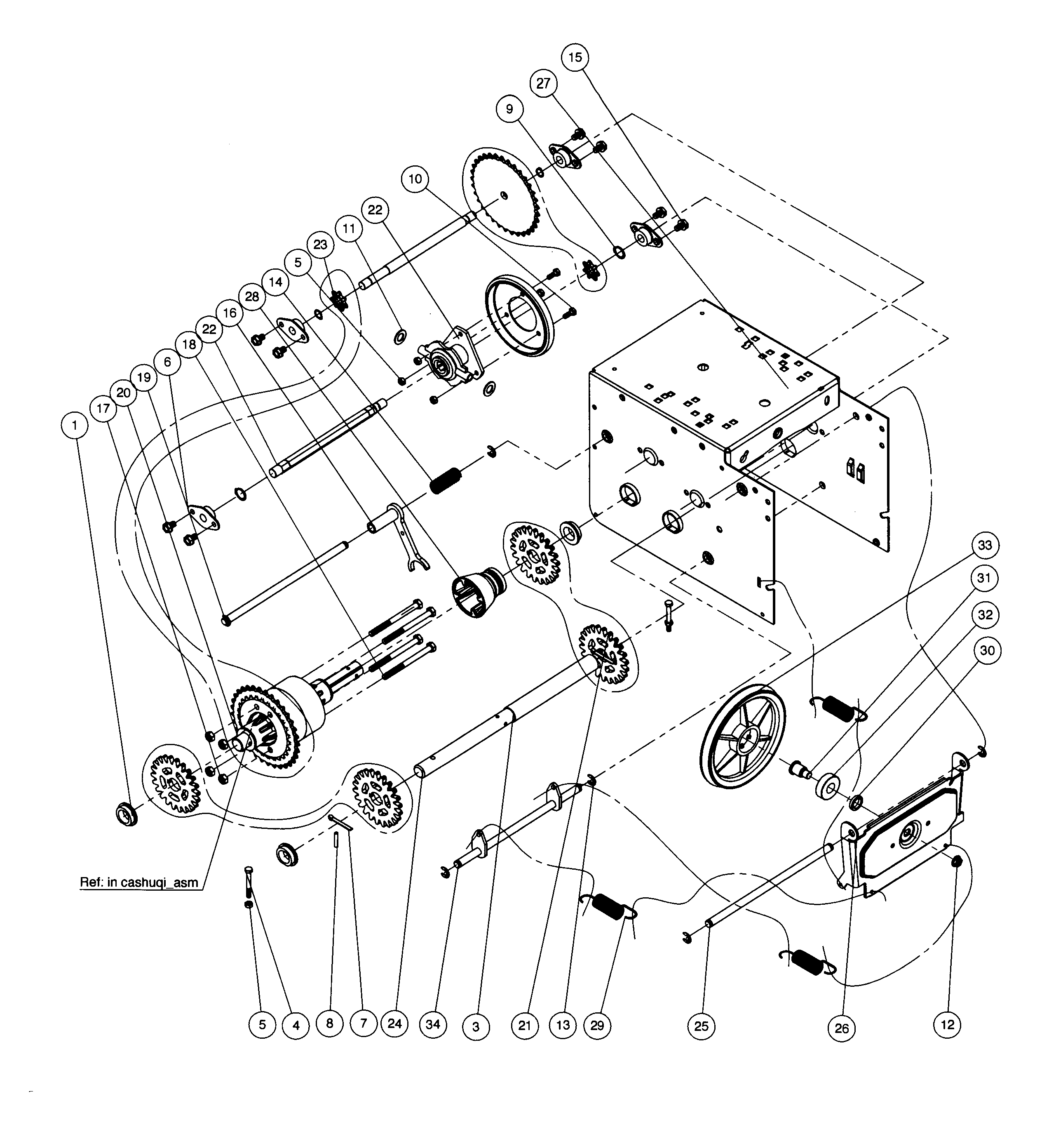 Steele SP-SB2621 drive assy diagram