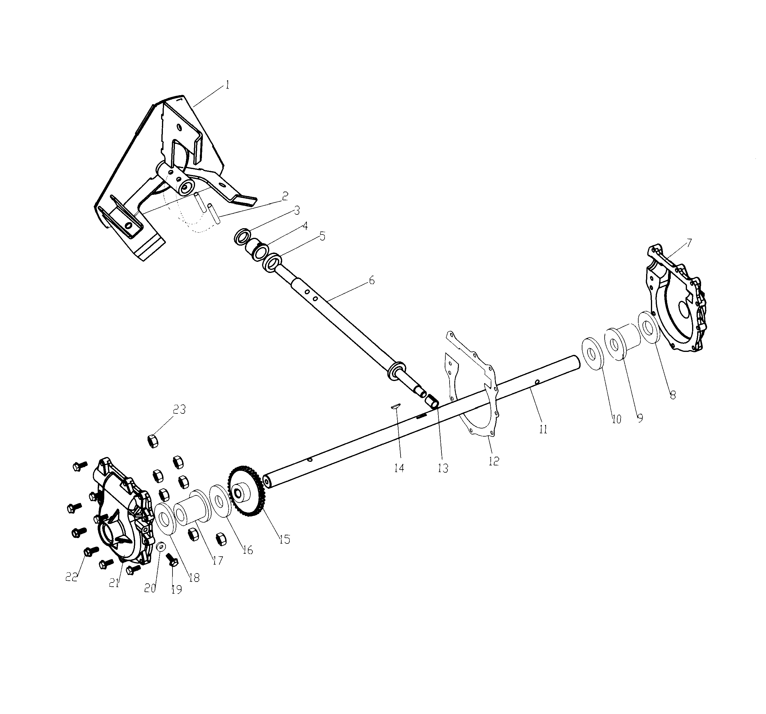 Steele SP-SB2621 gear case diagram