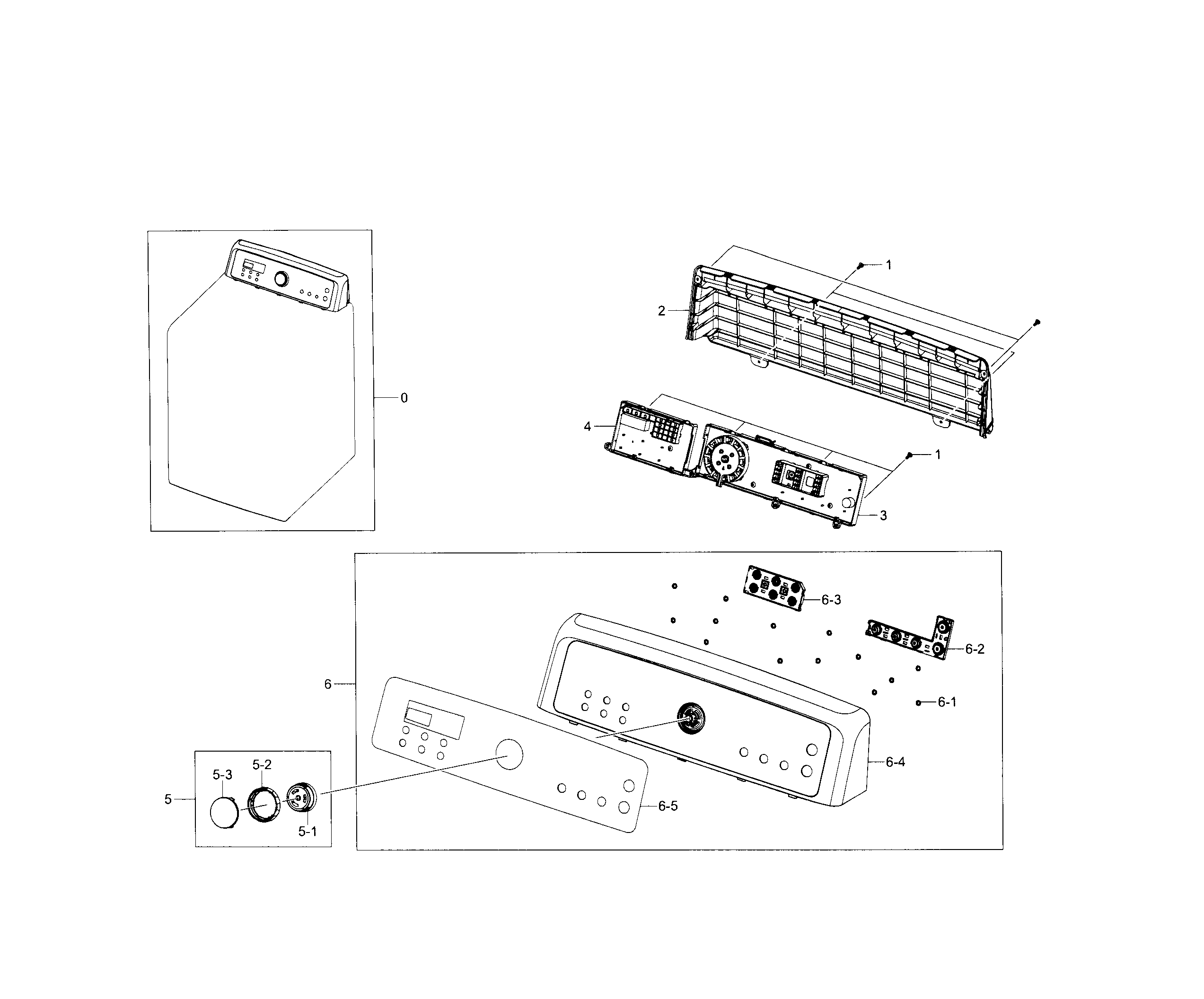 Samsung DV5471AGW/XAA-02 control panel diagram