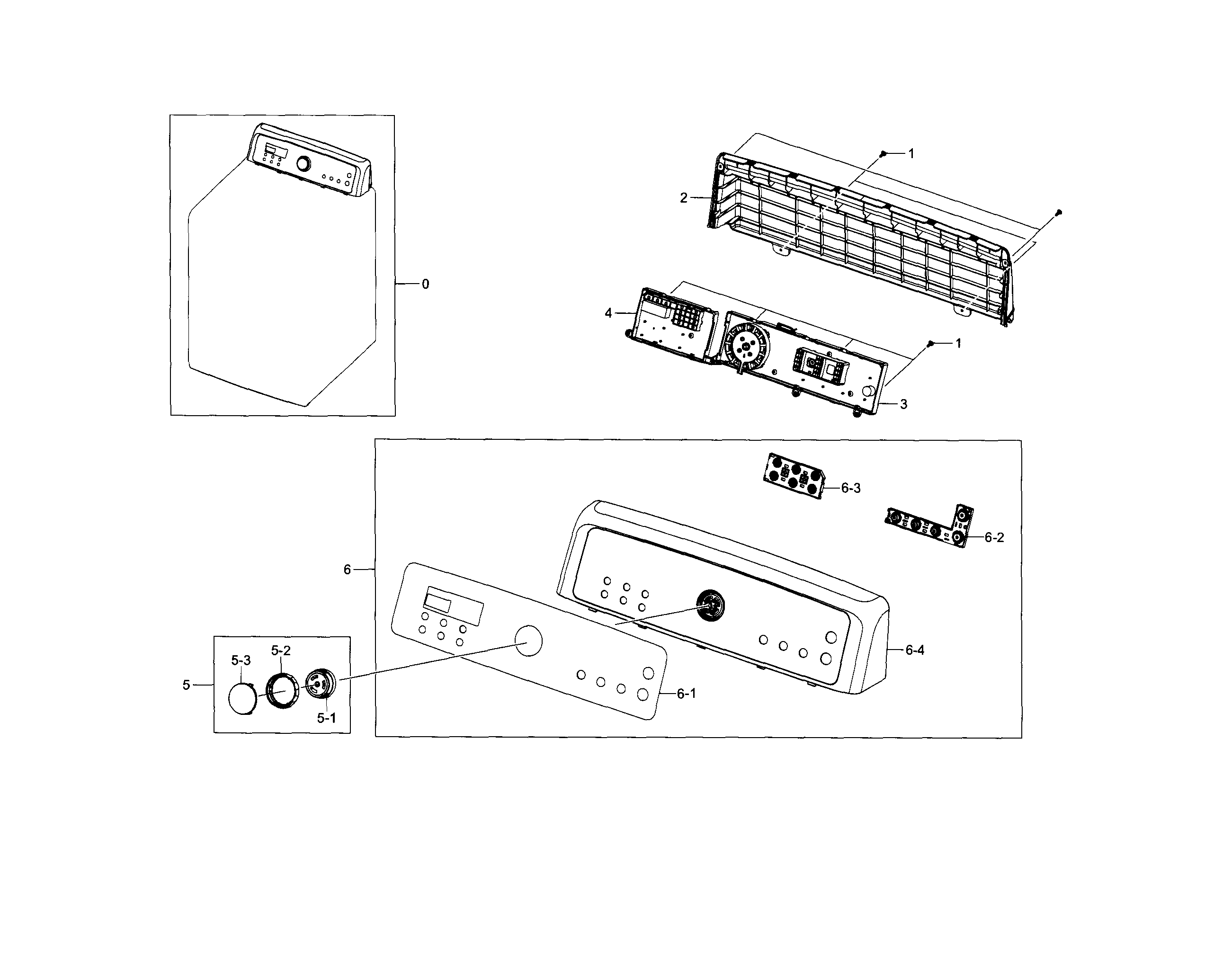 Samsung DV5471AEW/XAA-01 control panel diagram