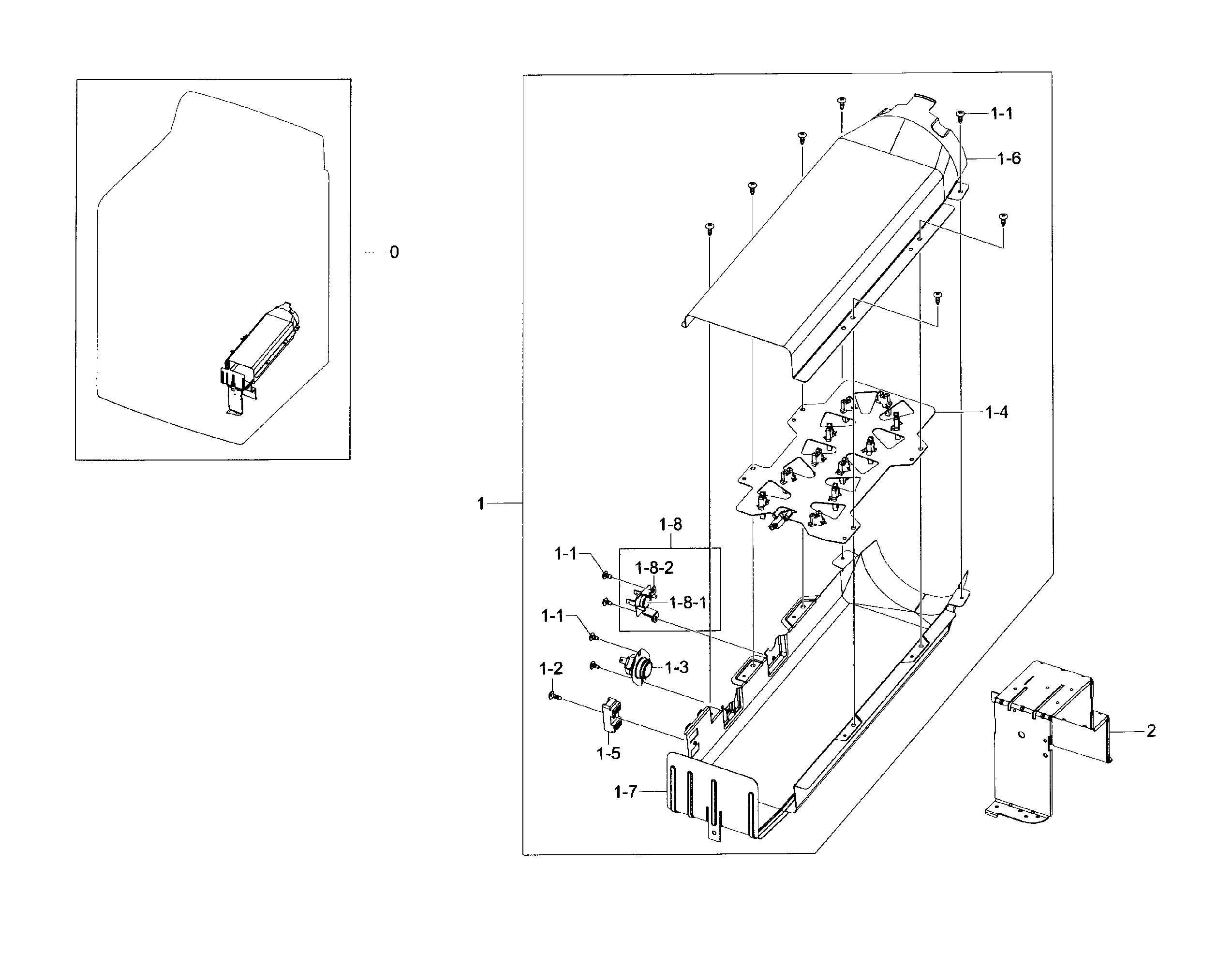 Samsung DV48H7400EP/A2-00 duct heater diagram