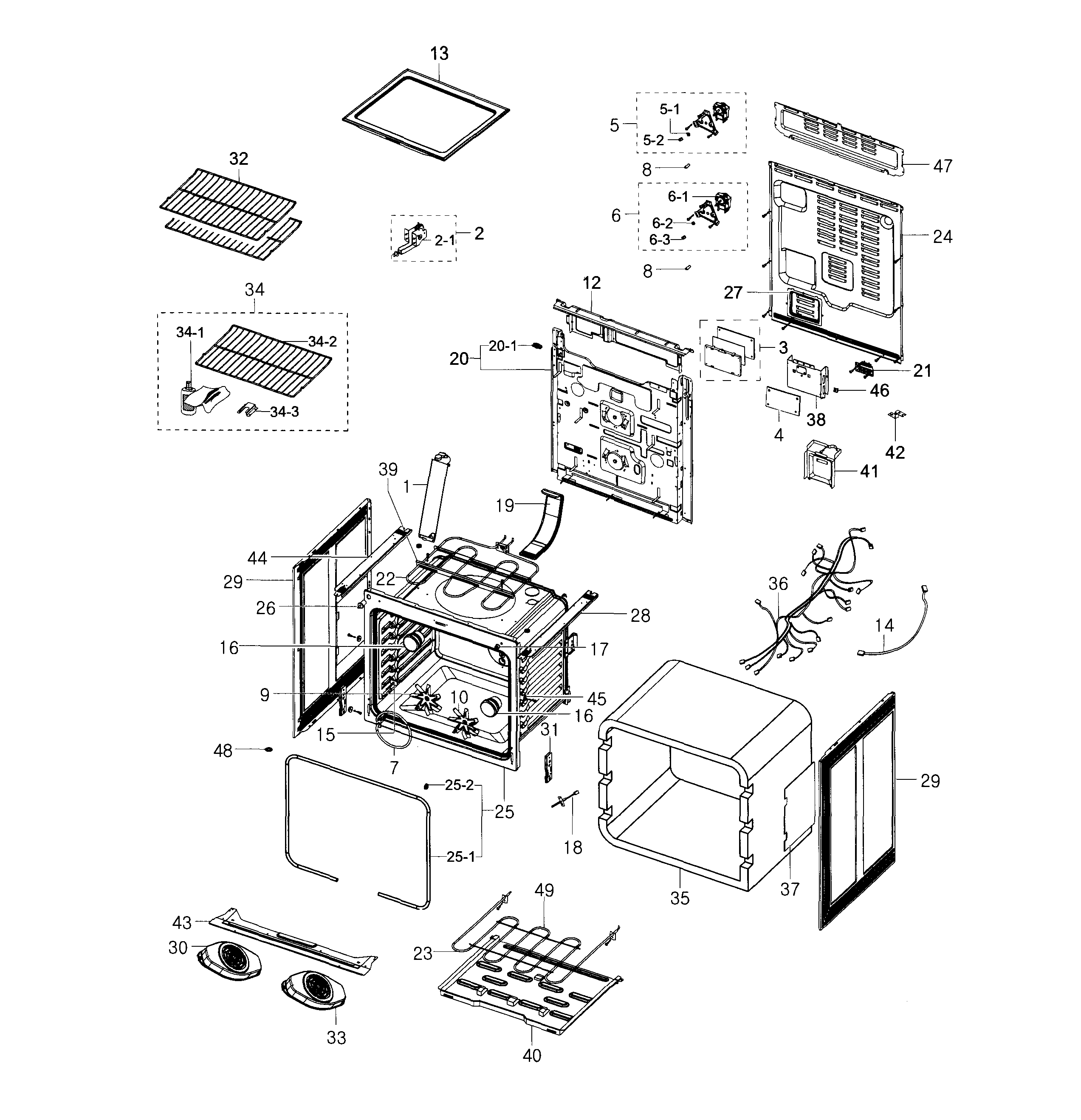 Samsung FE710DRS/XAA-02 main assy diagram