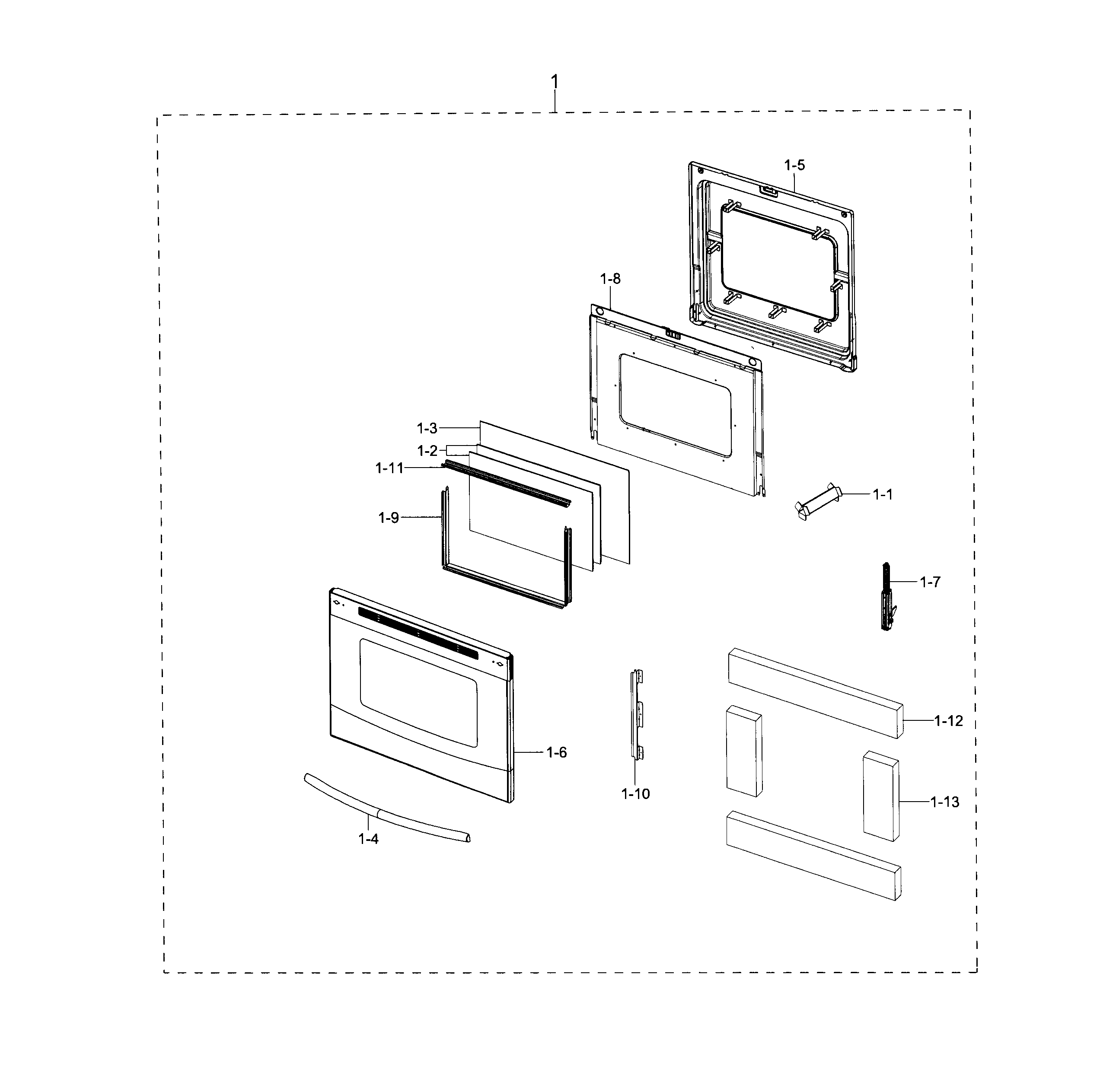 Samsung FE710DRS/XAA-02 door assy diagram