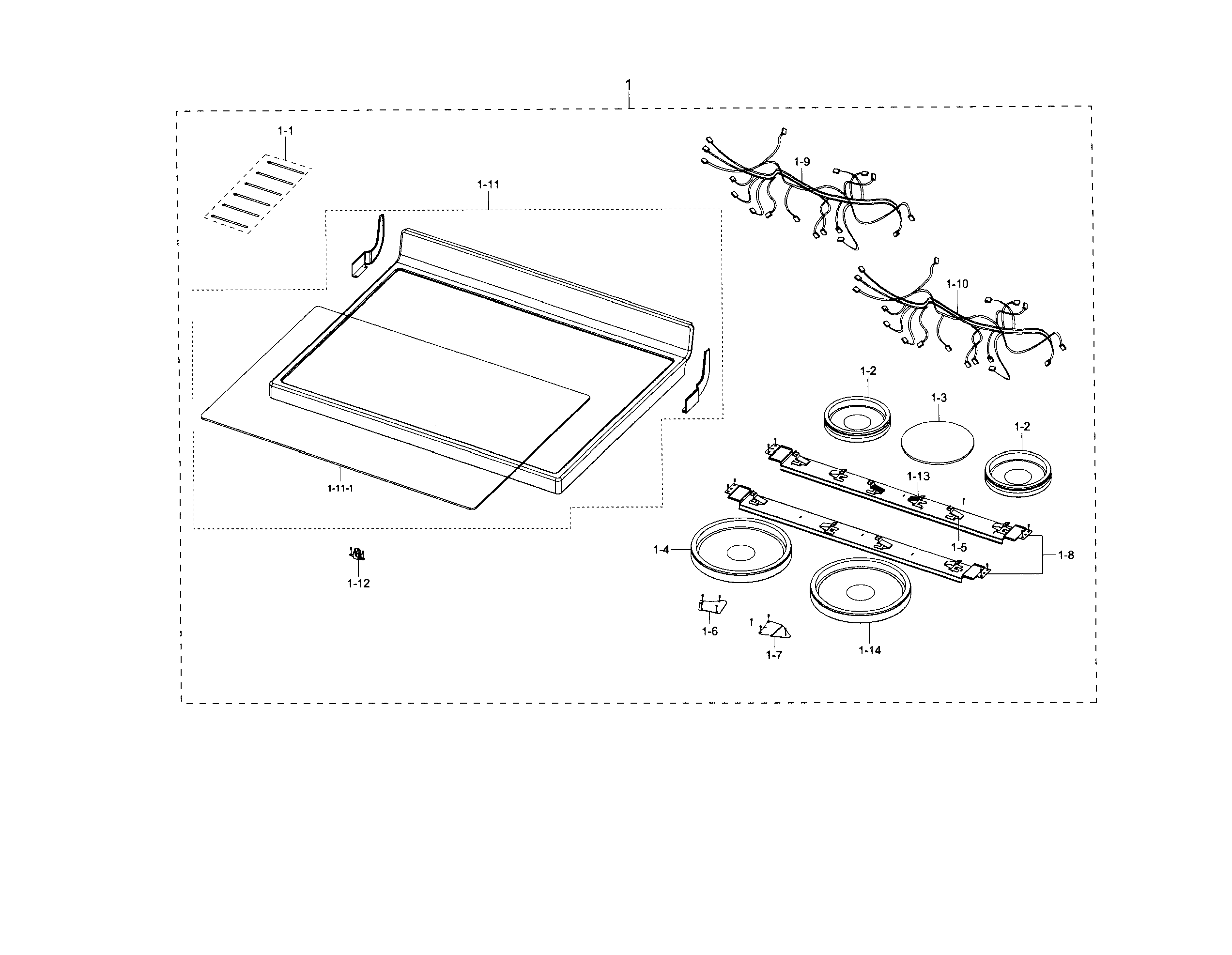 Samsung FE710DRS/XAA-02 cooktop diagram