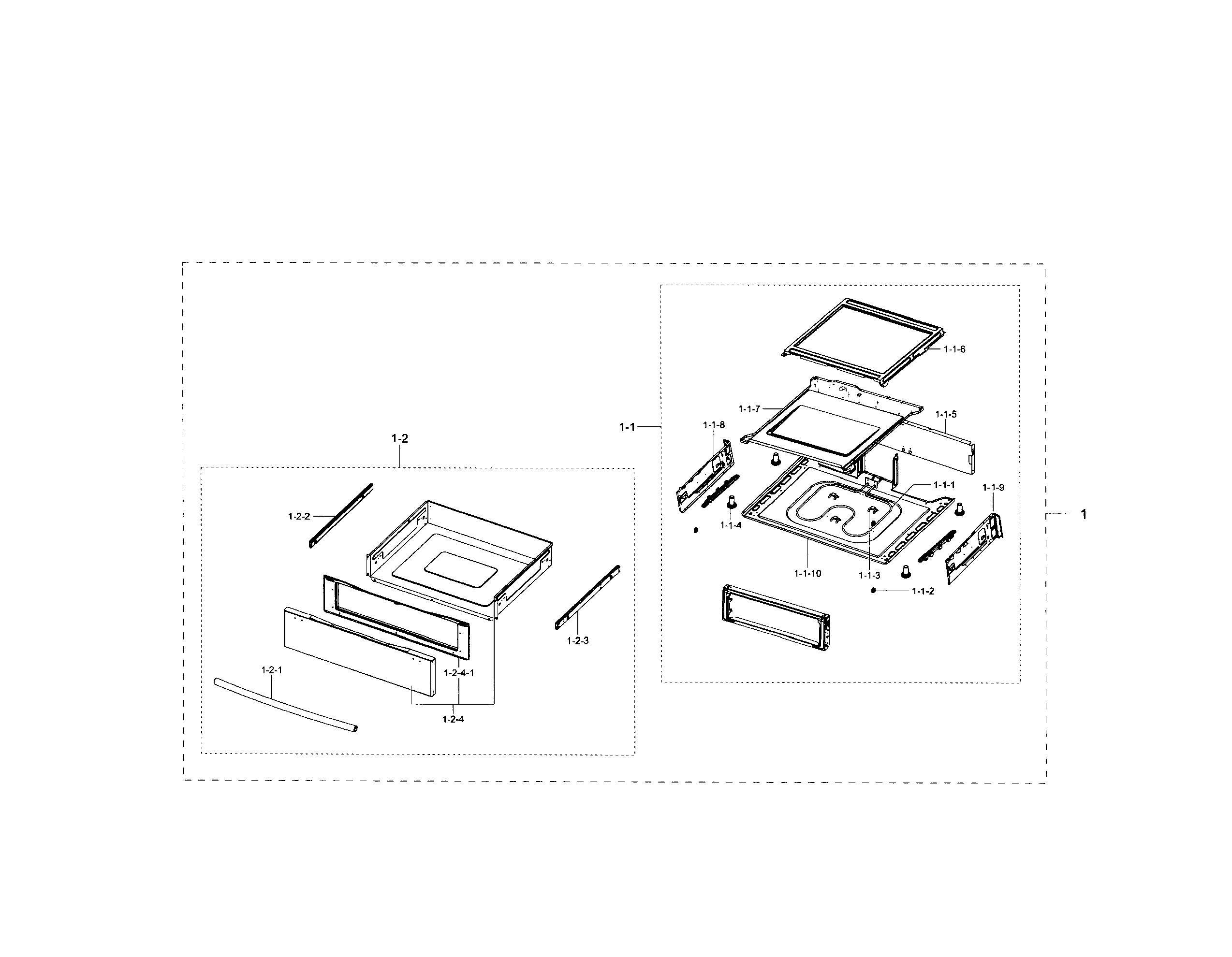 Samsung FE710DRS/XAA-02 drawer diagram