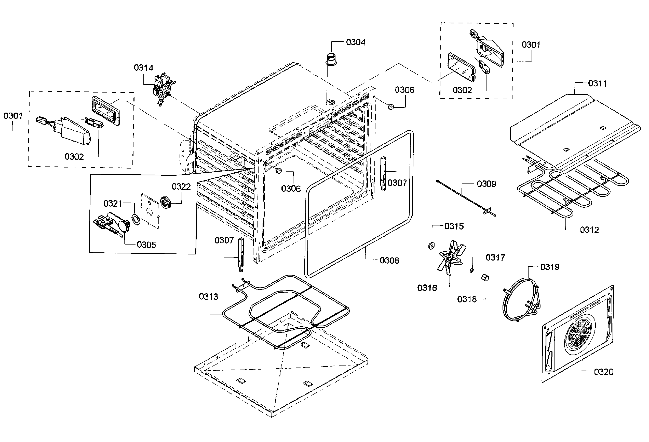 Bosch HBLP451UC/01 cavity diagram